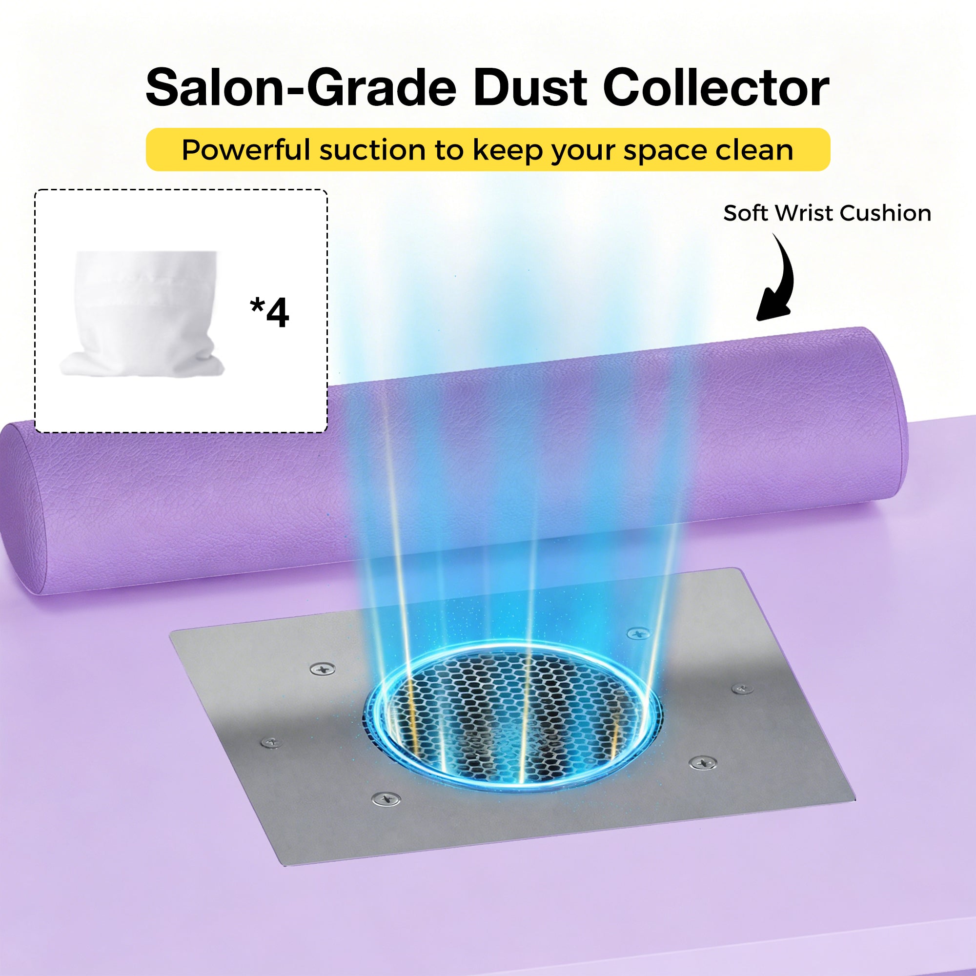 Advwin Nail Table w/ Dust Collector Portable