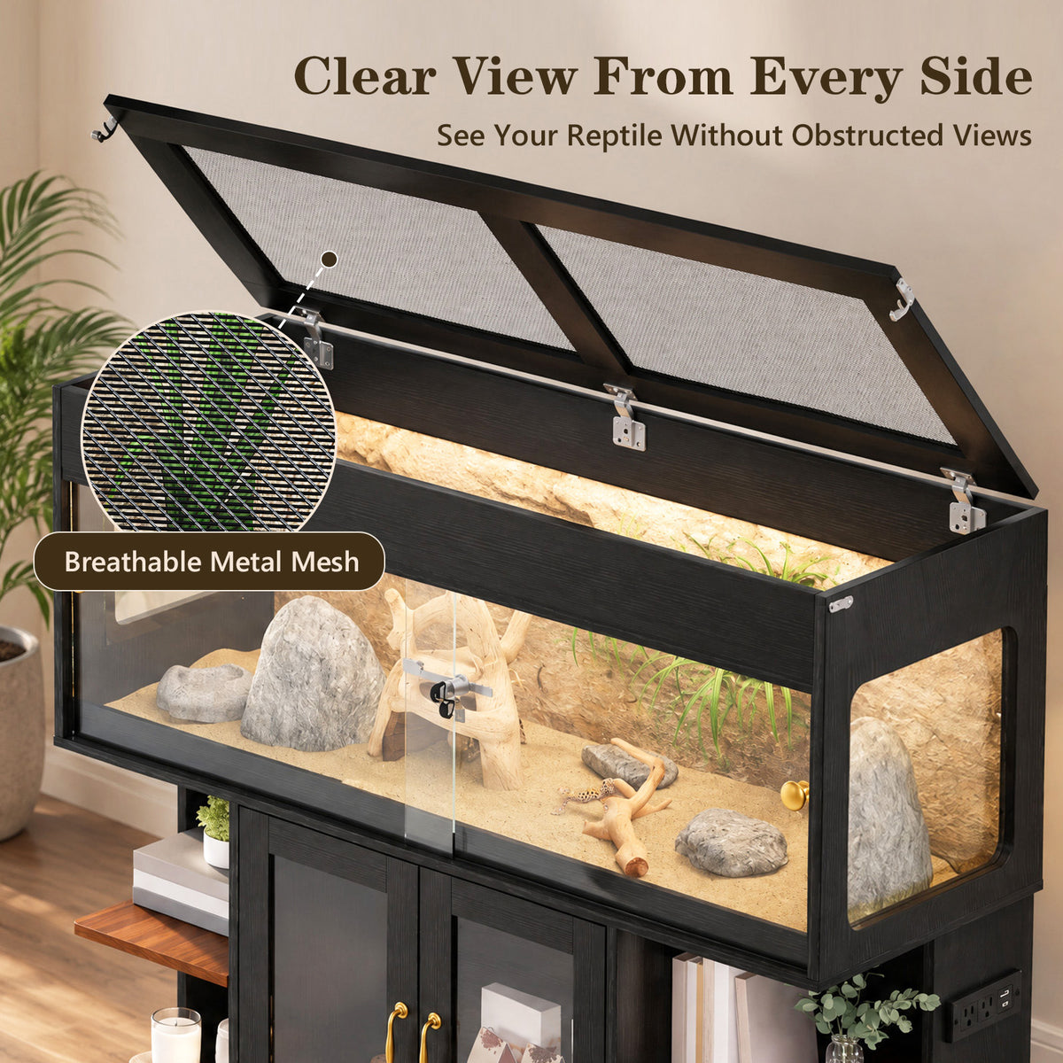 Advwin Reptile Terrarium Cabinet Tank with Stand