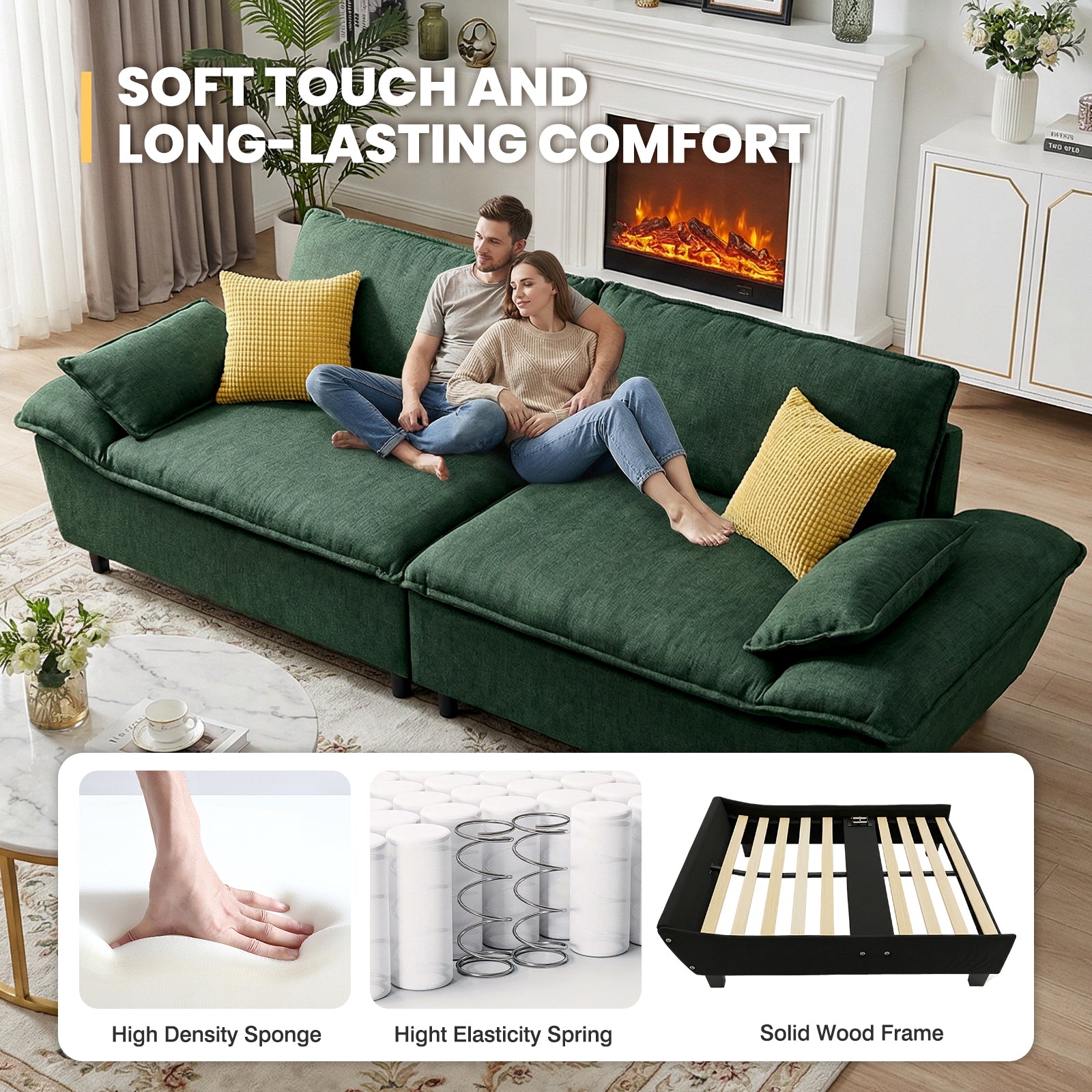 Advwin 114” Oversized Sailboat Cloud Couch