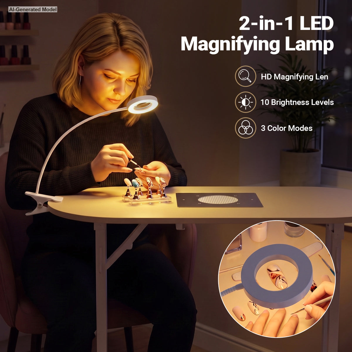 Advwin Portable Manicure Desk for Home & Travel