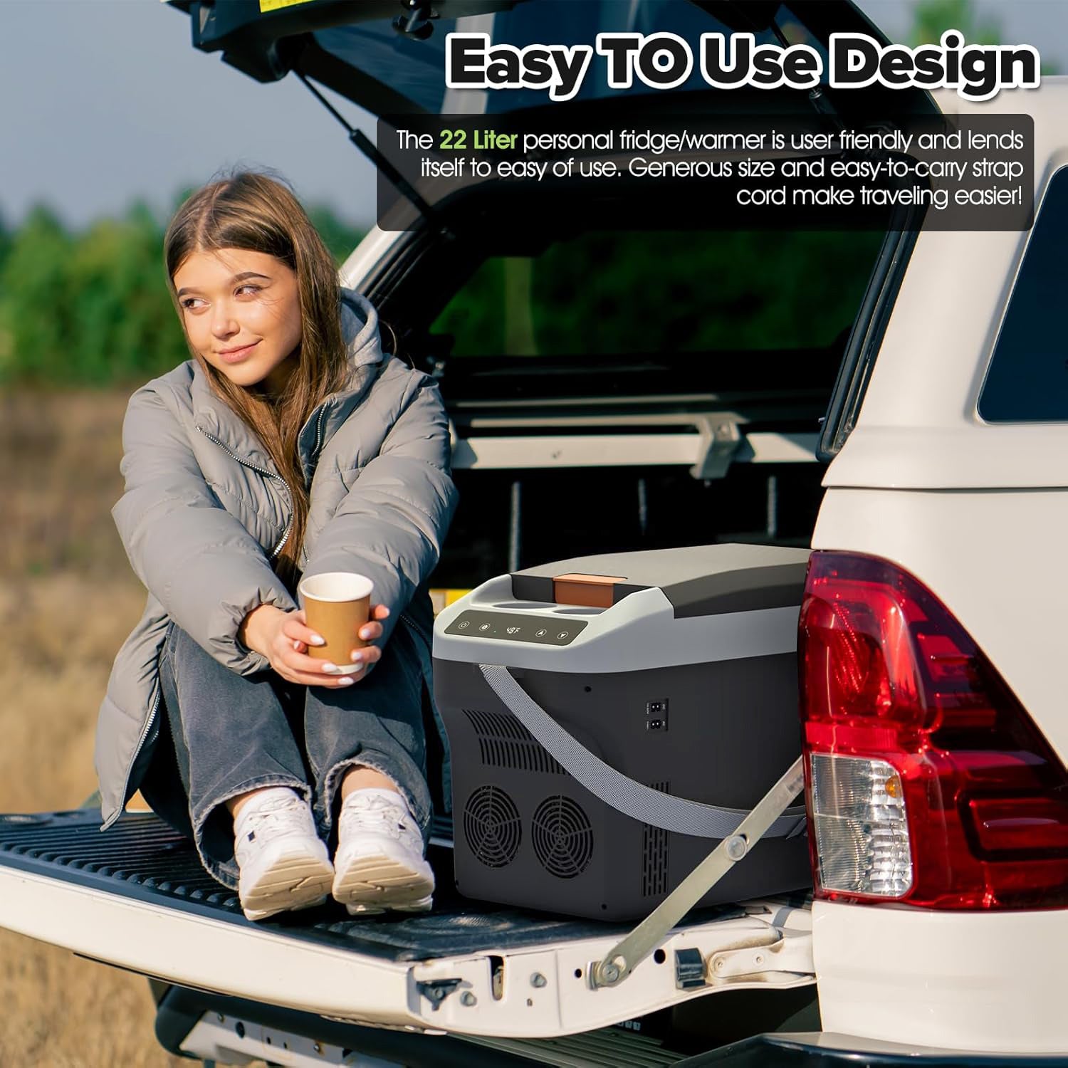 Advwin Car Fridge Portable Car Refrigerator 12V Cooler/Warmer