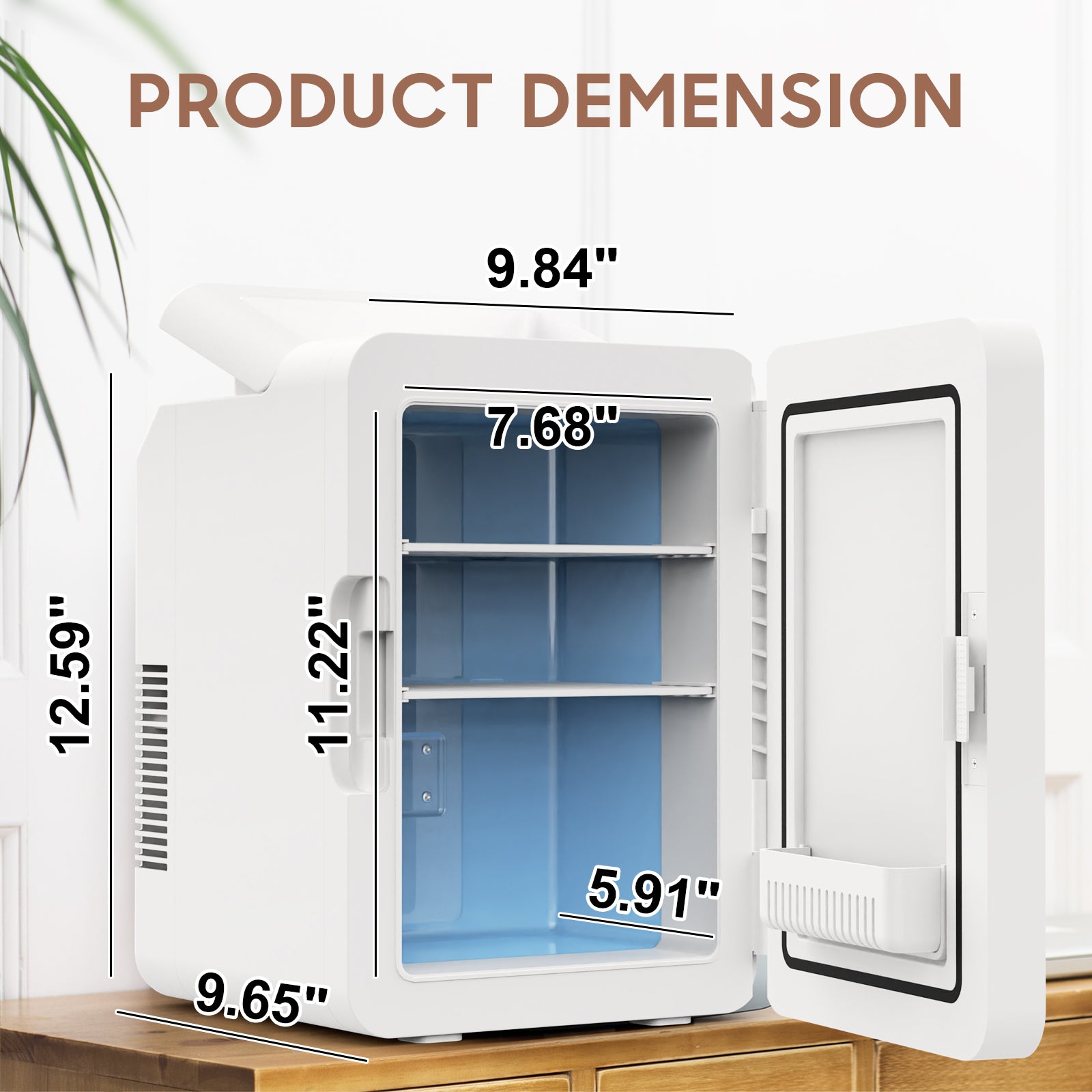 Advwin 12L Mini Fridge with LED Light Mirror(Pre-sale, ETA Jan 10)