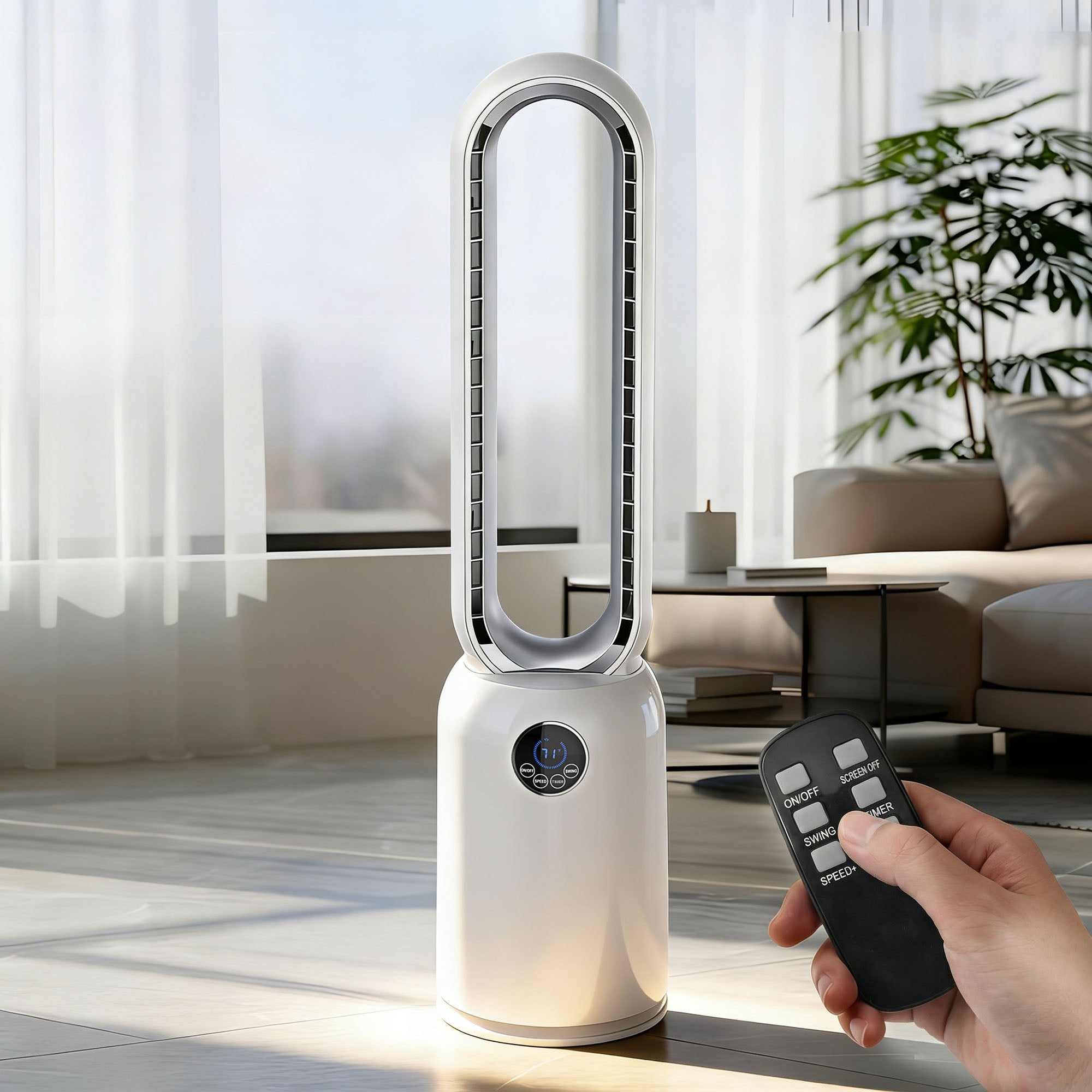 Advwin Upgrated Portable Bladeless Tower Fan