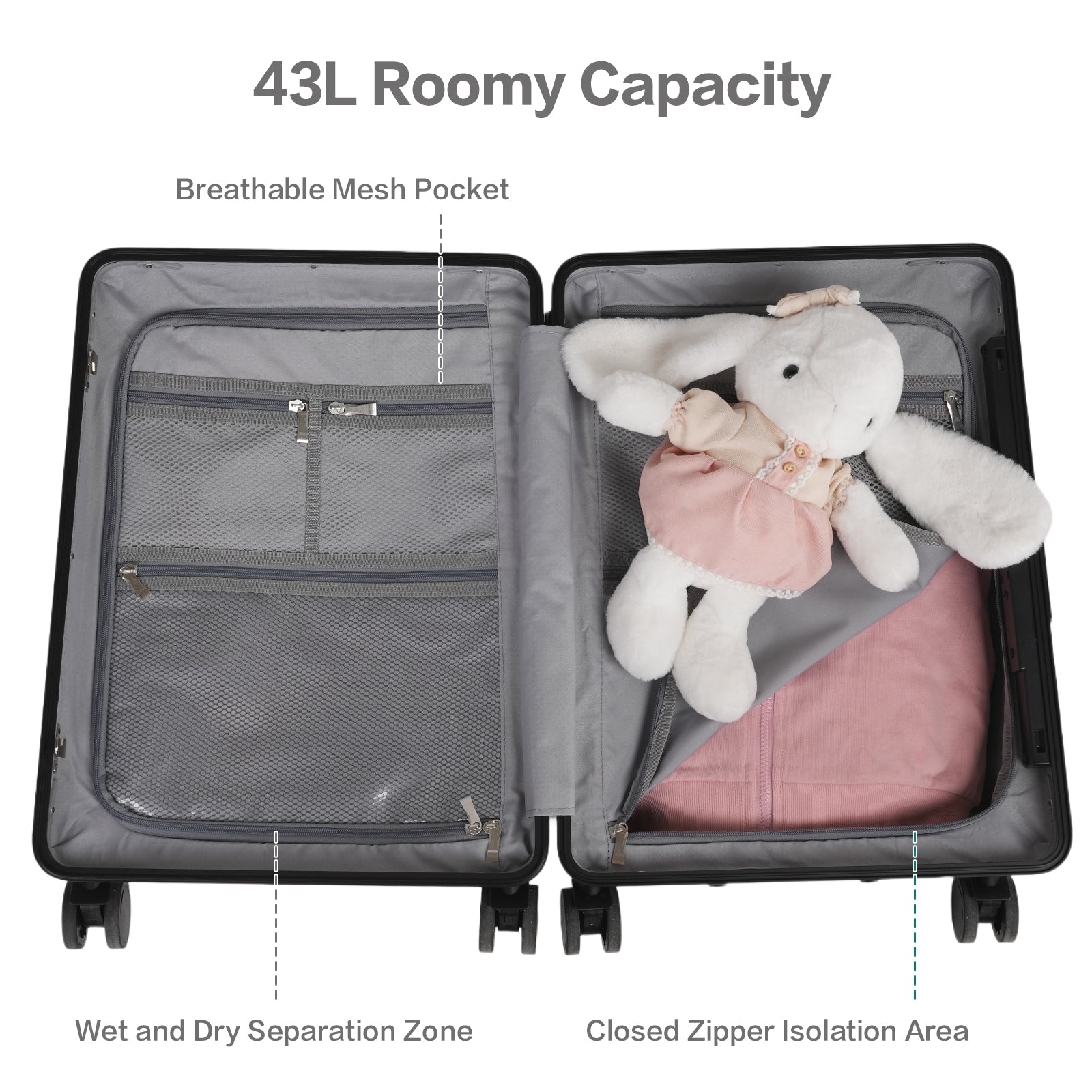 Advwin 20" Luggage with Foldable Child Seat