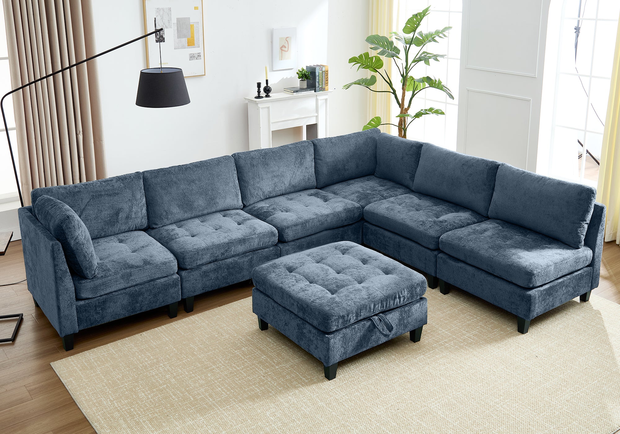 Advwin Oversized Sectional Couch 8 Seats Sofa Bed