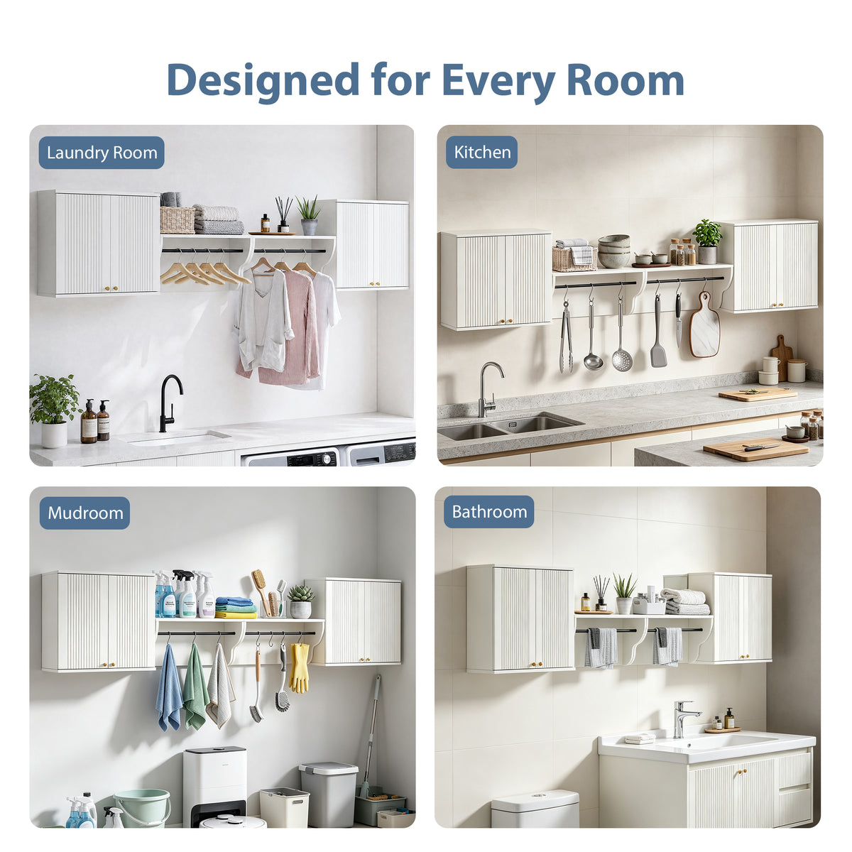 Advwin Modern Wall Mounted Storage Cabinets