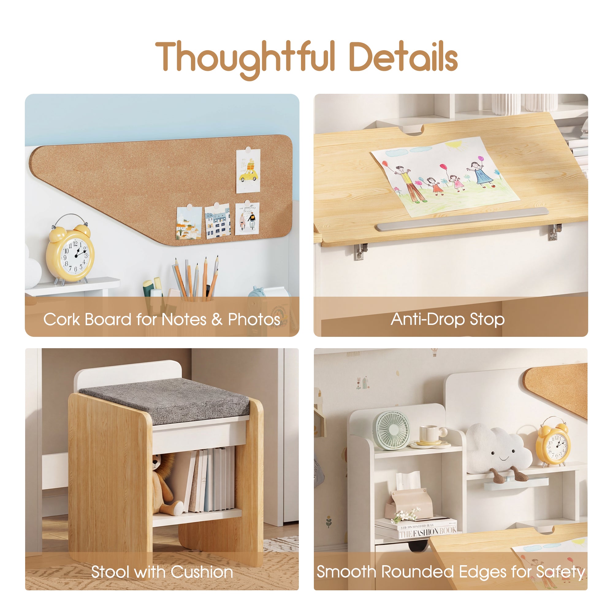 Advwin Multifunctional Kids Desk and Chair Set