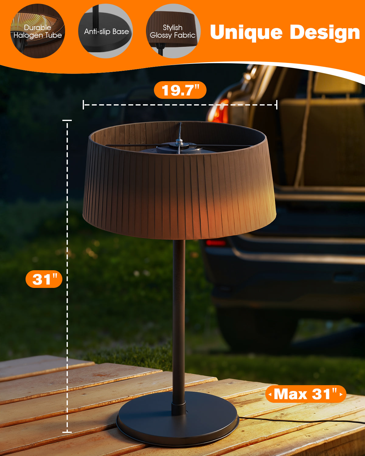 Advwin Electric Infrared Patio Heater 1500W