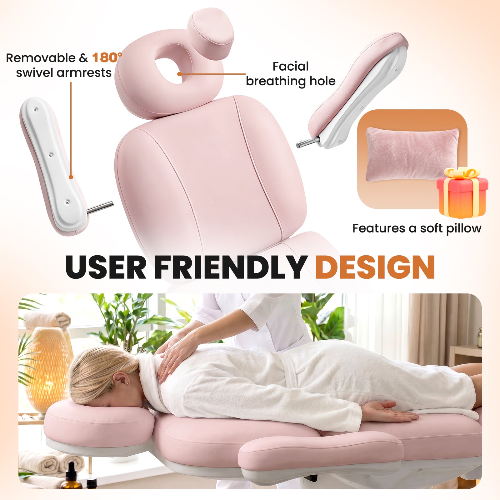 Advwin Fully Electric Massage Table with 3 Motors