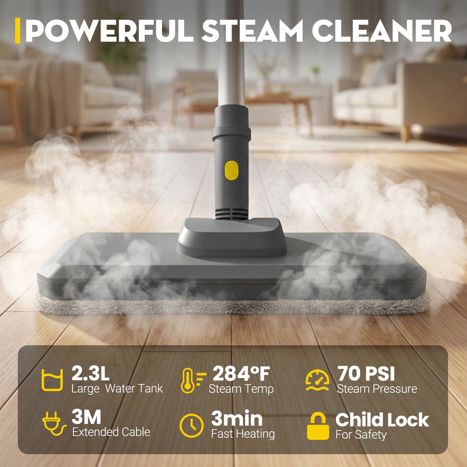 Advwin Steam Cleaner Chemical-Free High-Pressure