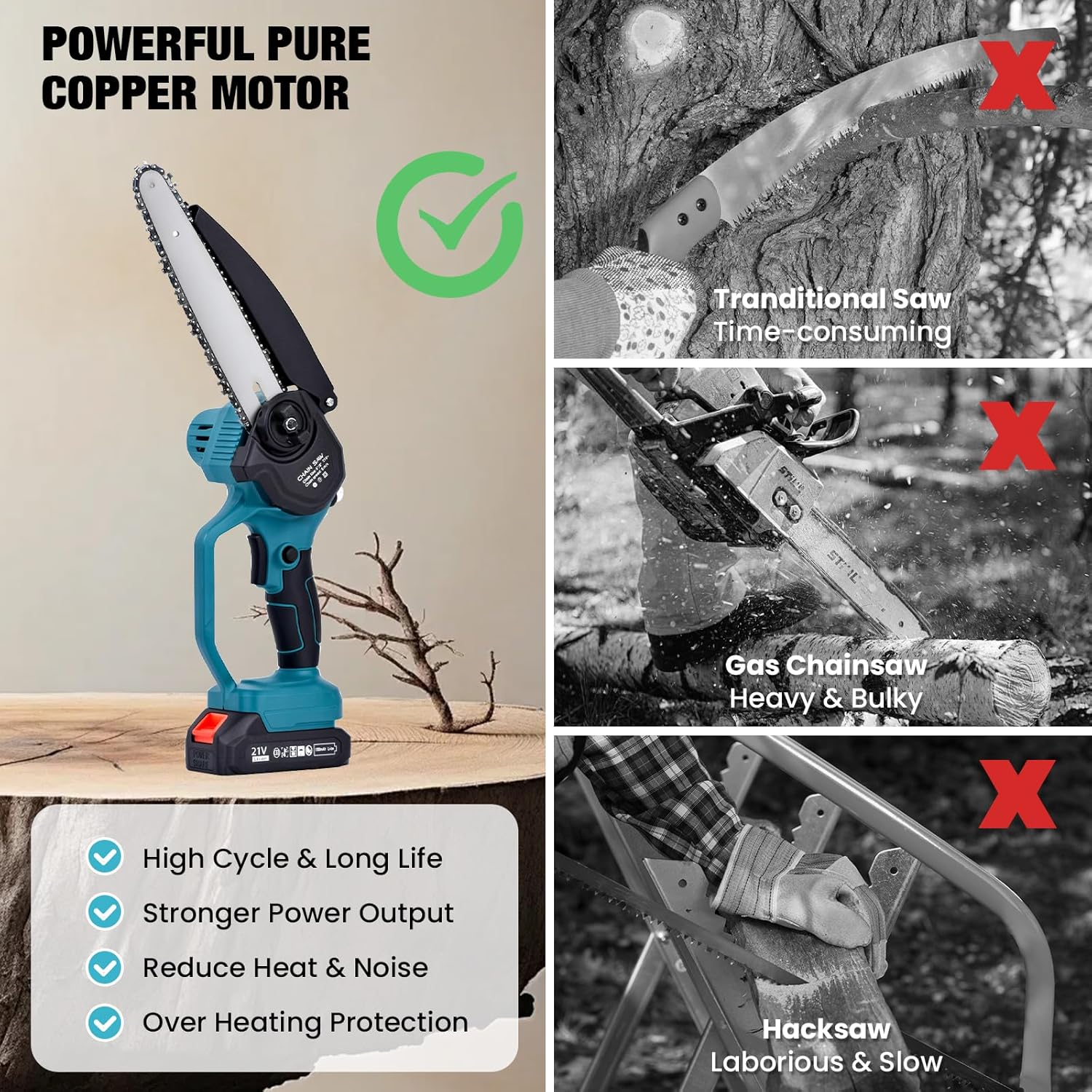 Advwin 2-in-1 Electric Pole Saw