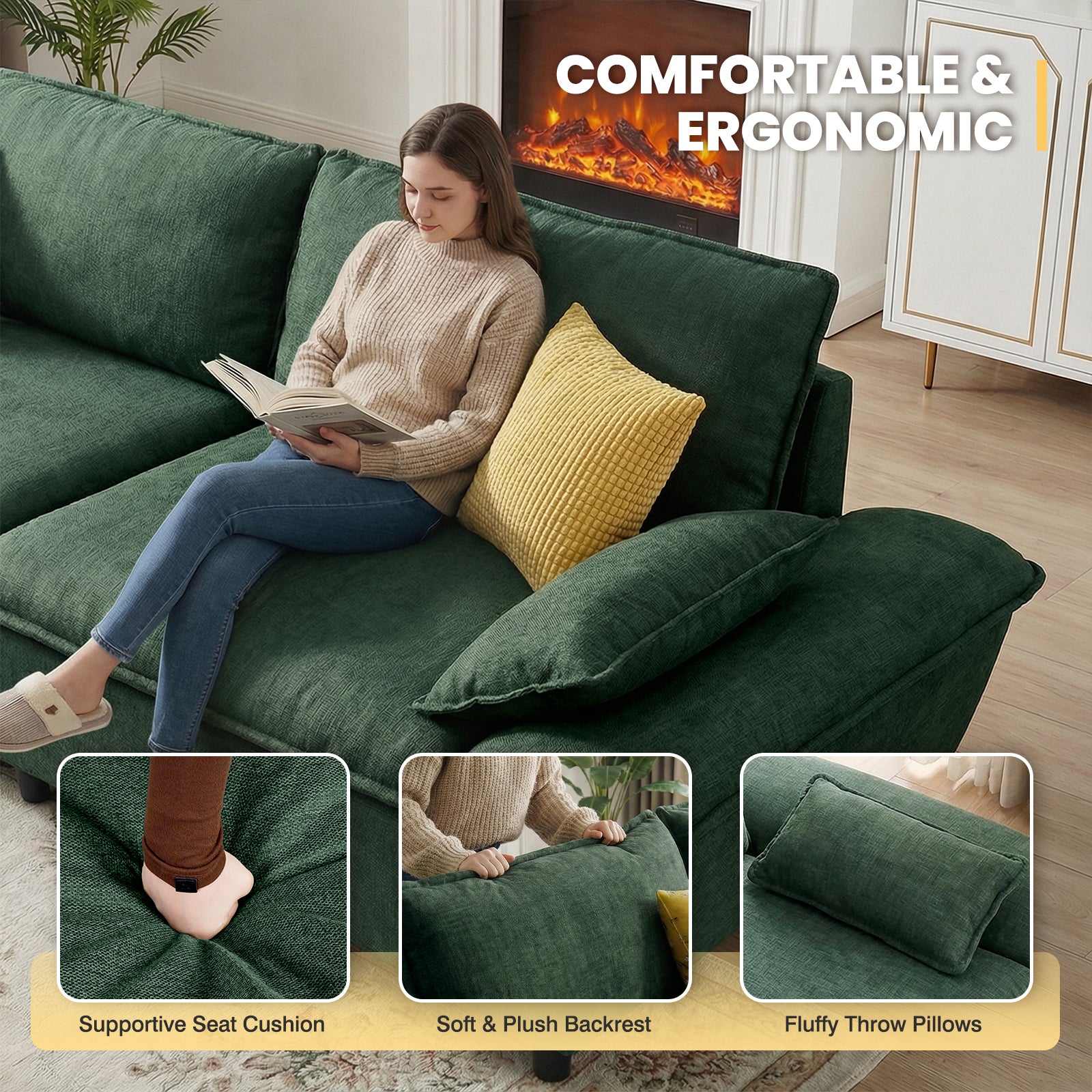 Advwin 114” Oversized Sailboat Cloud Couch