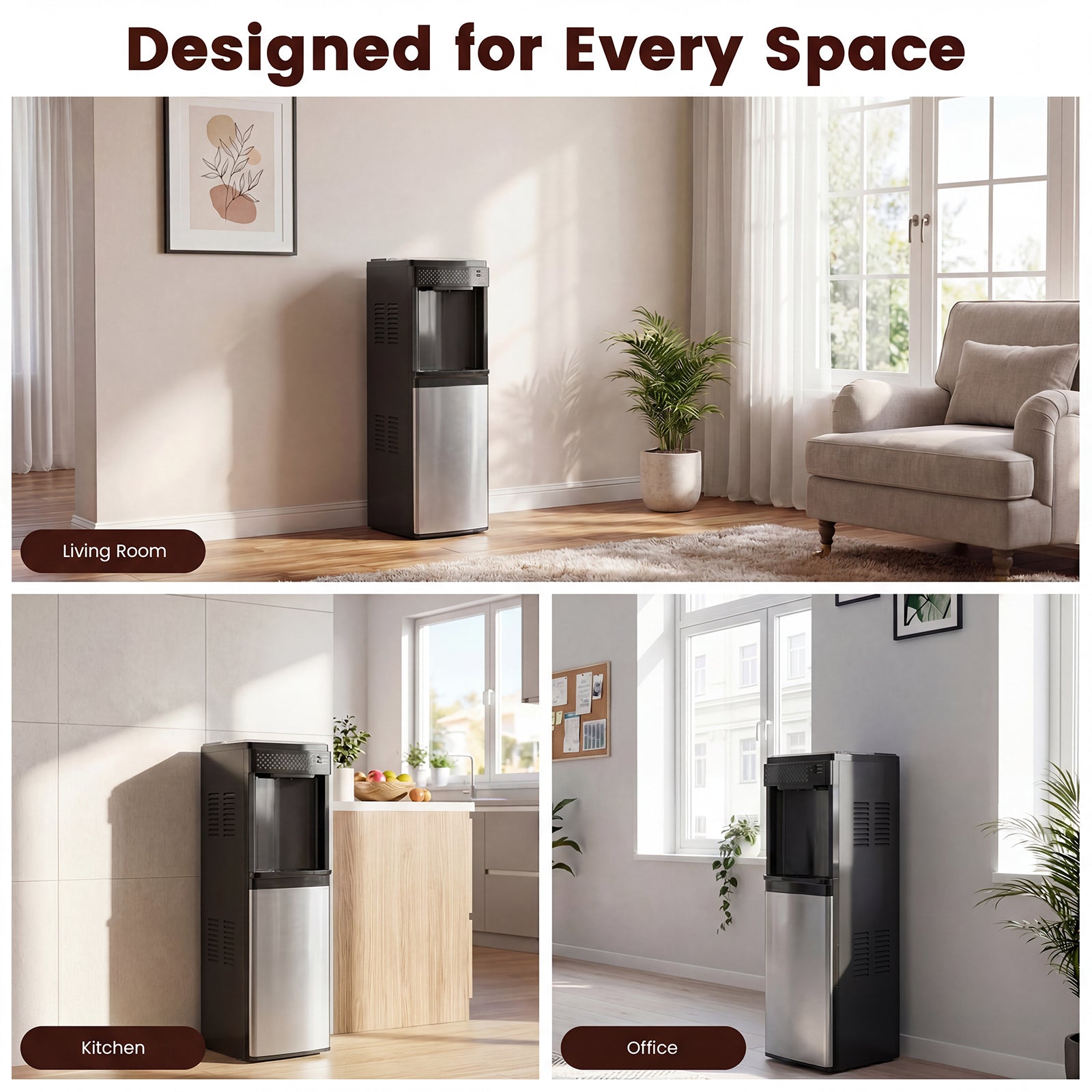 Advwin 3-in-1 Water Cooler Dispenser w/ Ice Maker