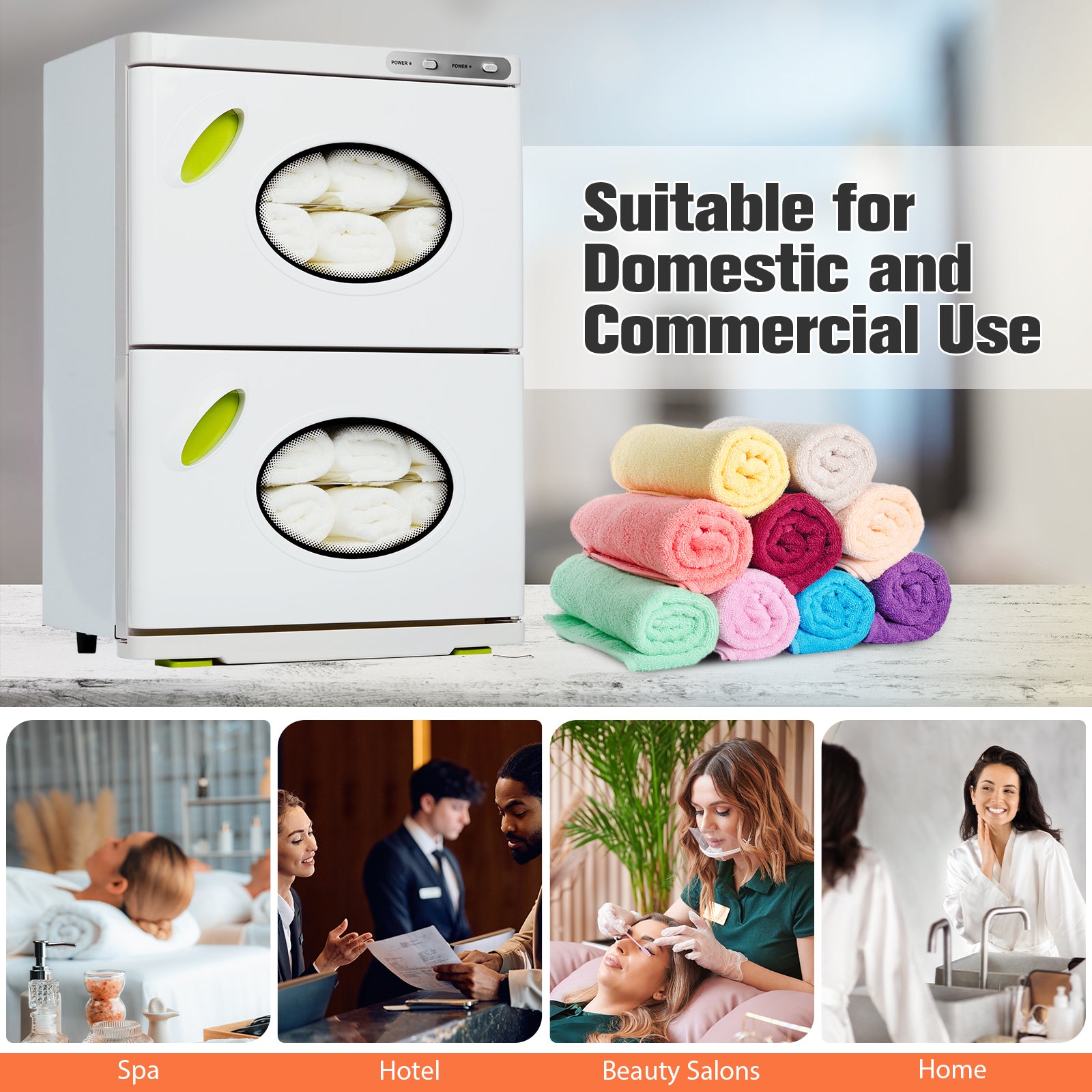 Advwin Hot Towel Warmer Double Cabinet 46L