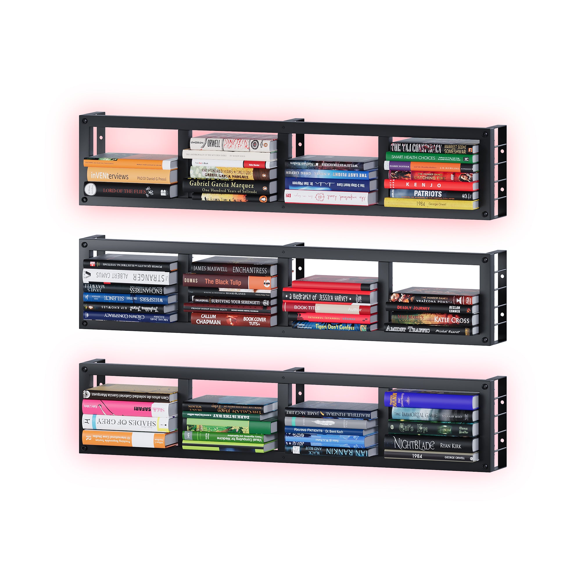 Advwin Wall-Mounted CD/DVD Shelf with LED