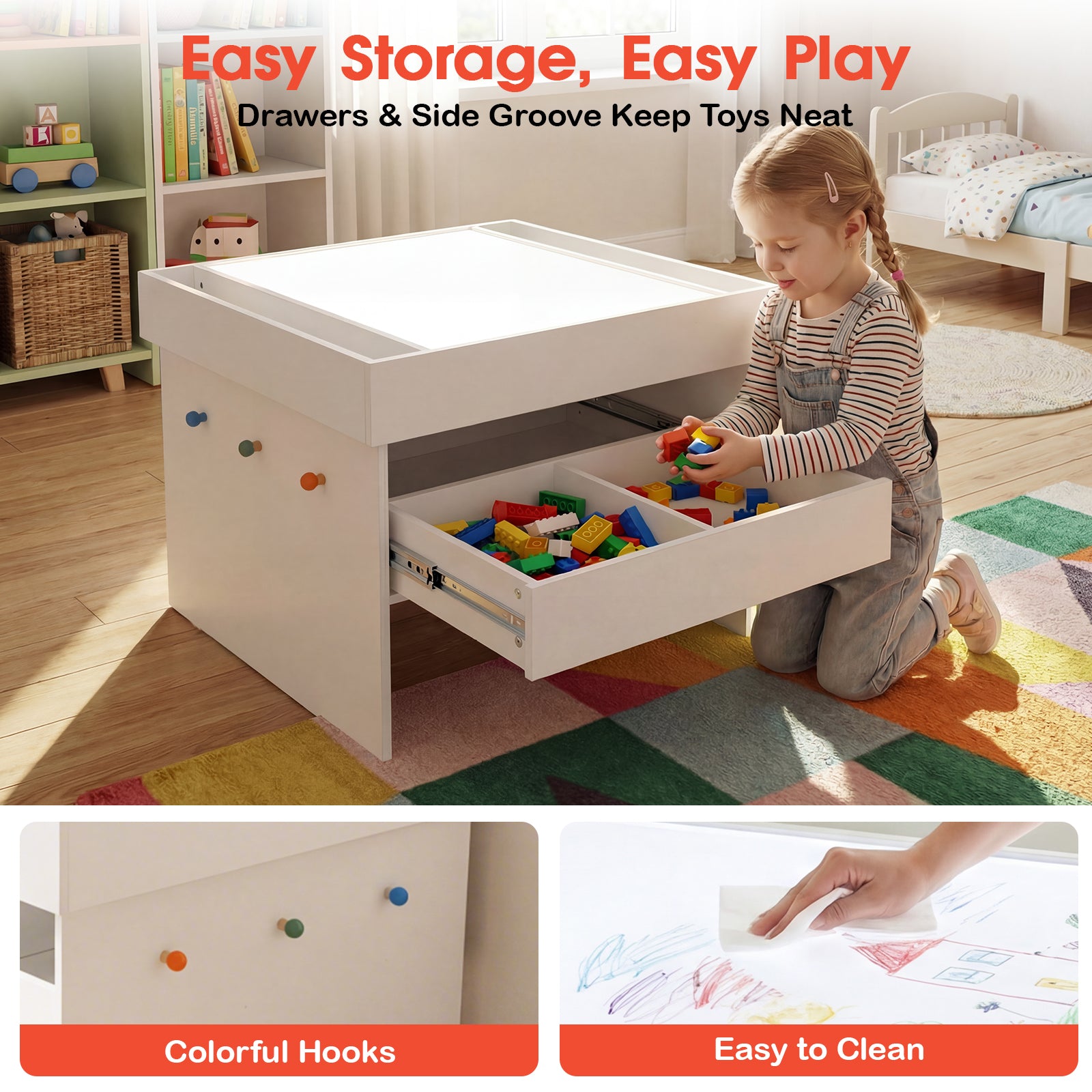 Advwin LED Sensory Activity Table with Storage