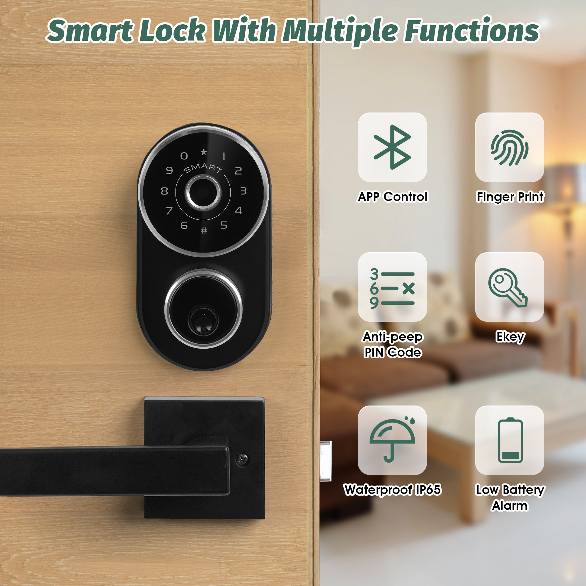 Advwin Smart Door Lock with Handle