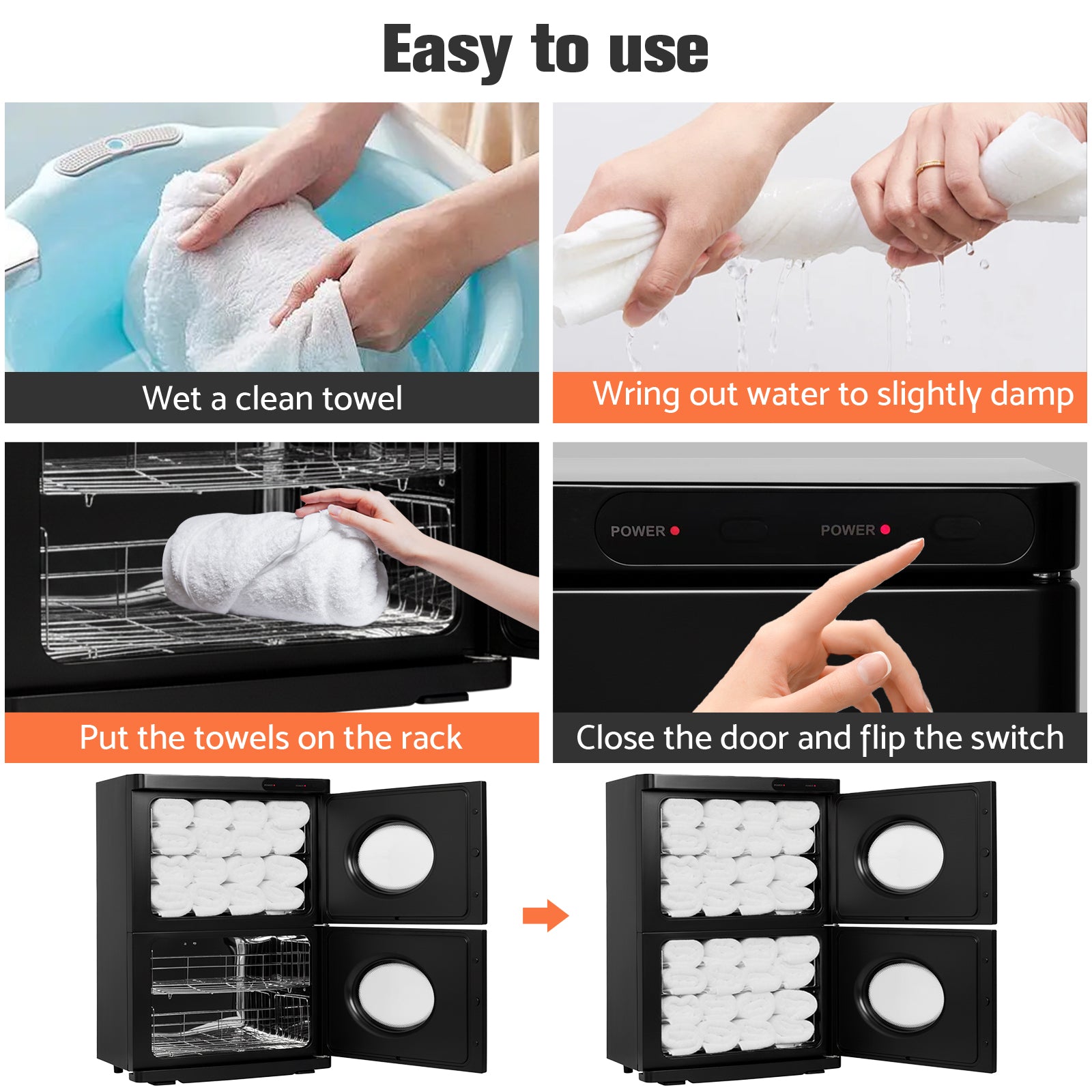 Advwin Hot Towel Warmer Double Cabinet 46L