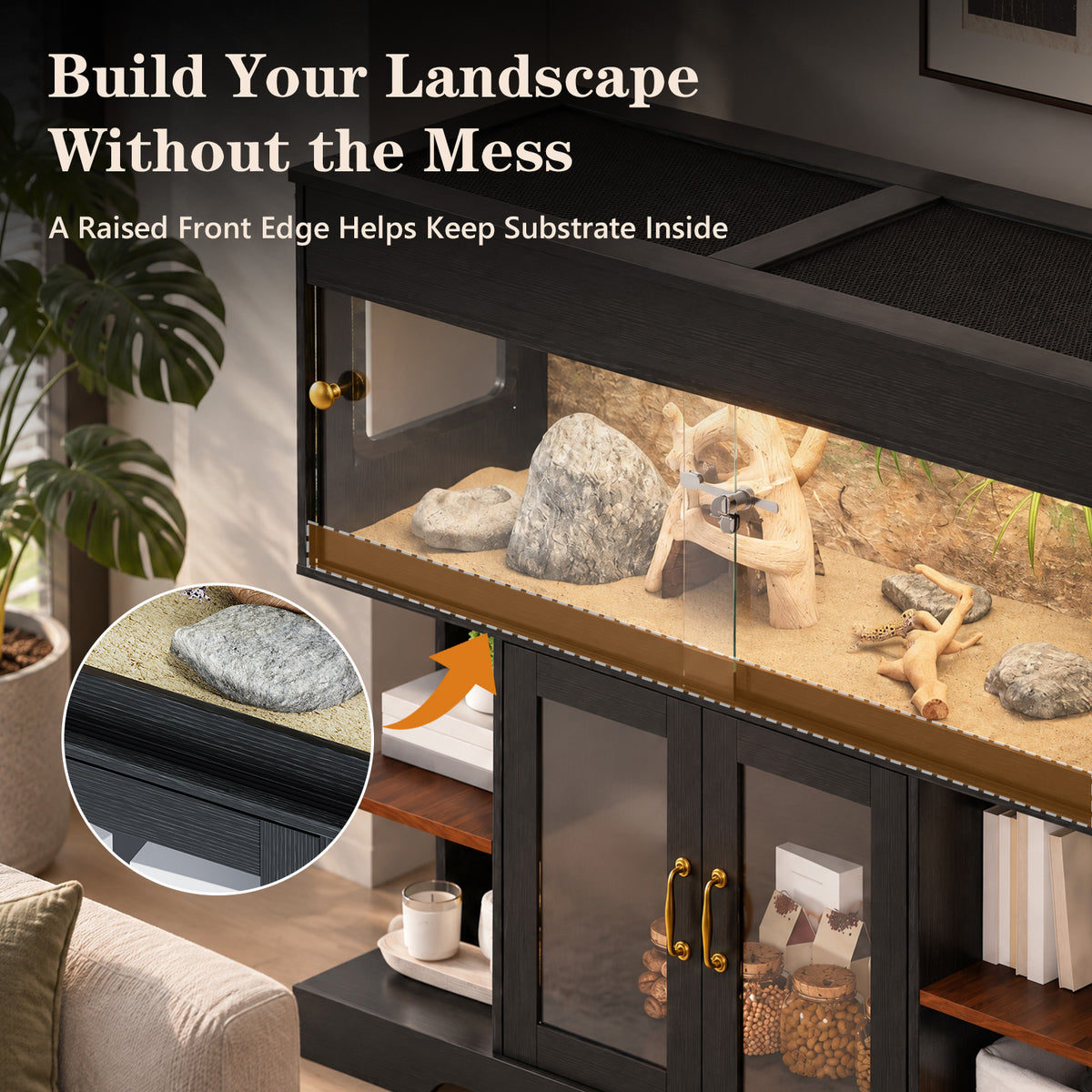 Advwin Reptile Terrarium Cabinet Tank with Stand