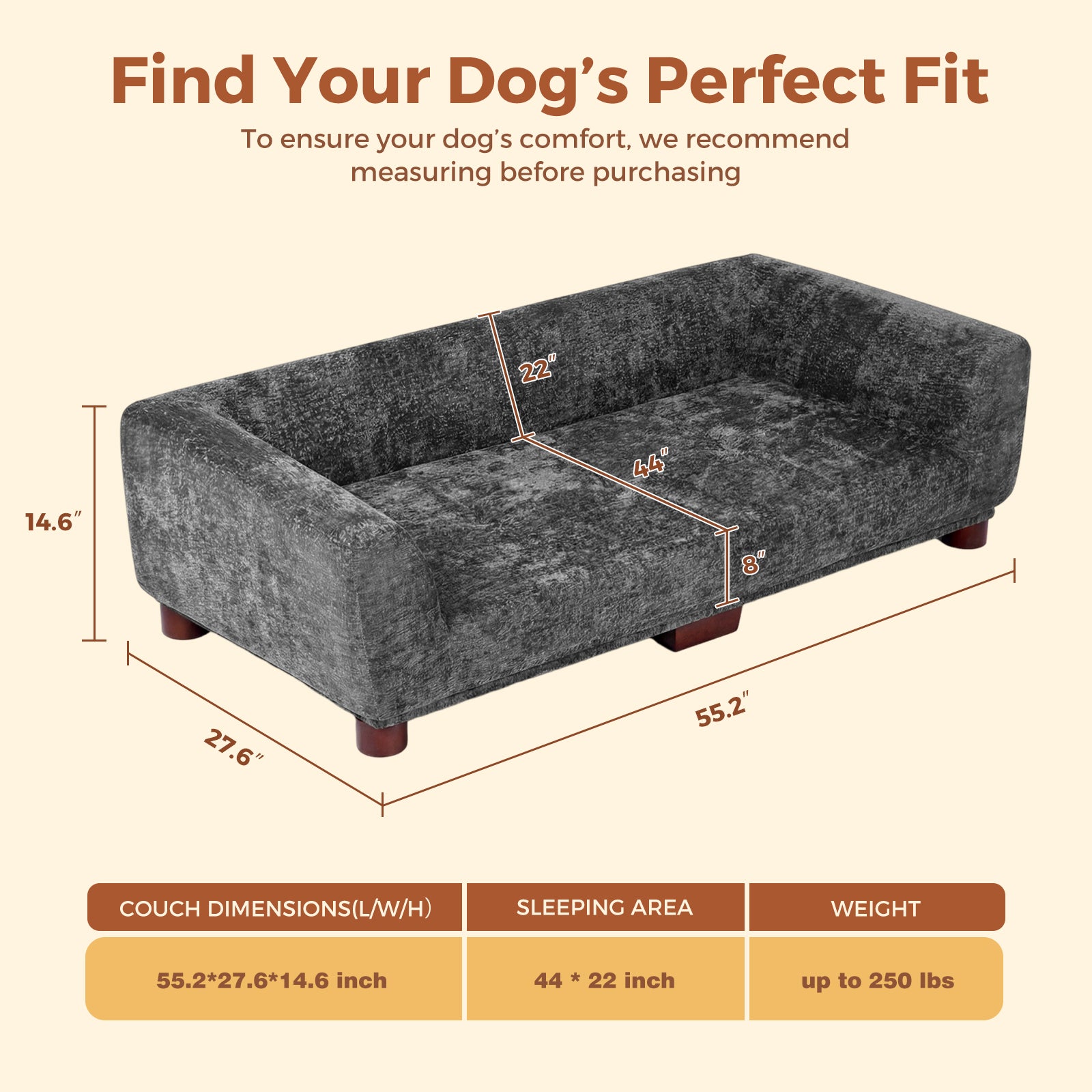 Advwin Dog Couch Sofa for Large & Extra Large Dogs