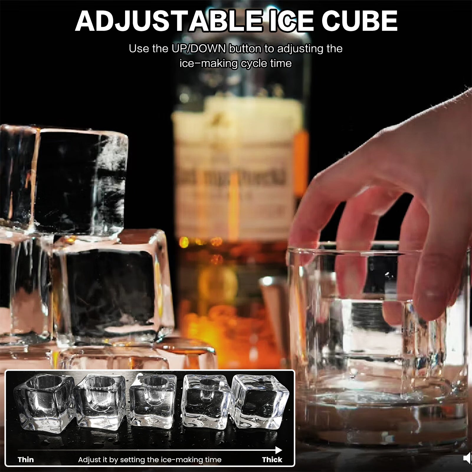 Advwin Countertop Ice Maker with Self-Cleaning