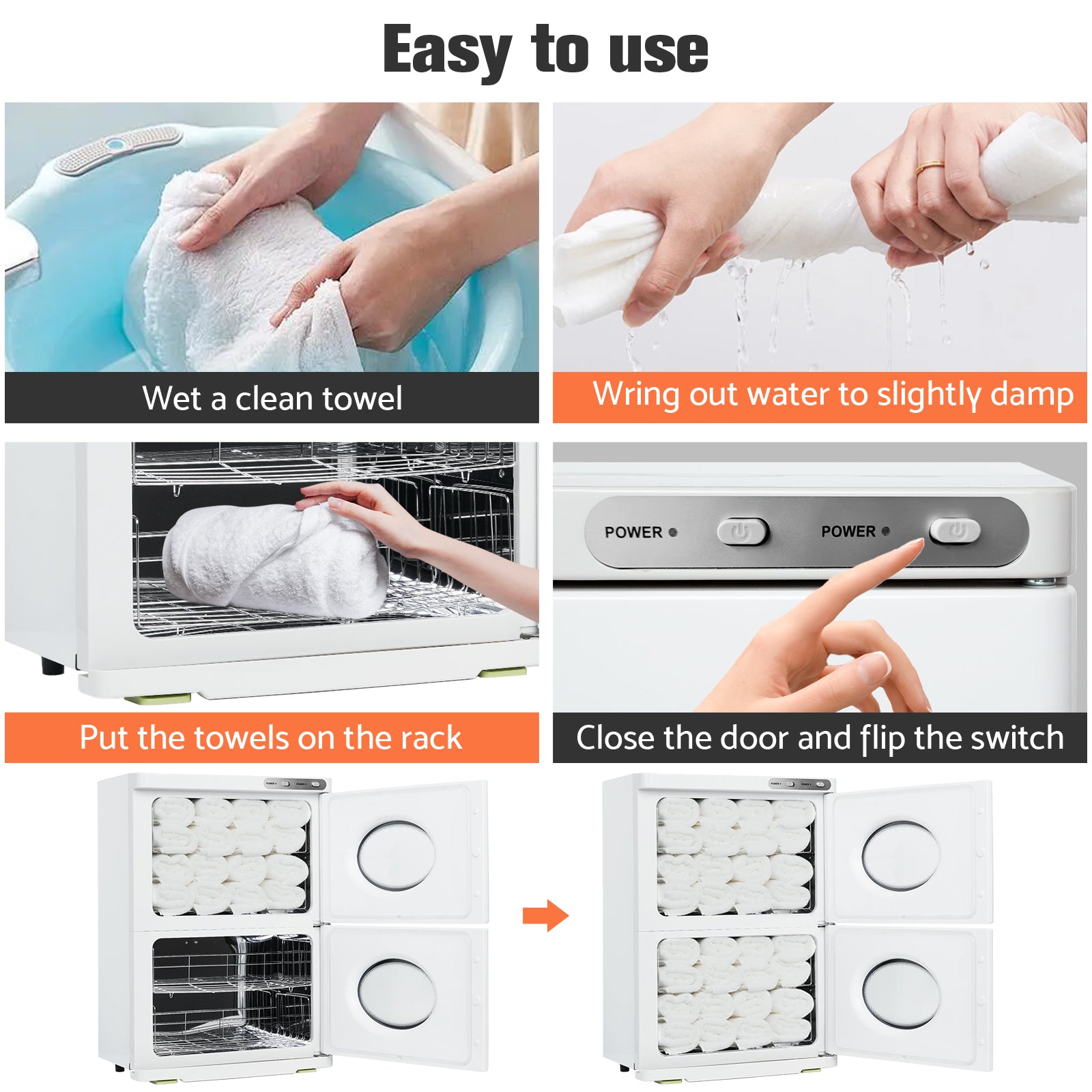 Advwin Hot Towel Warmer Double Cabinet 46L