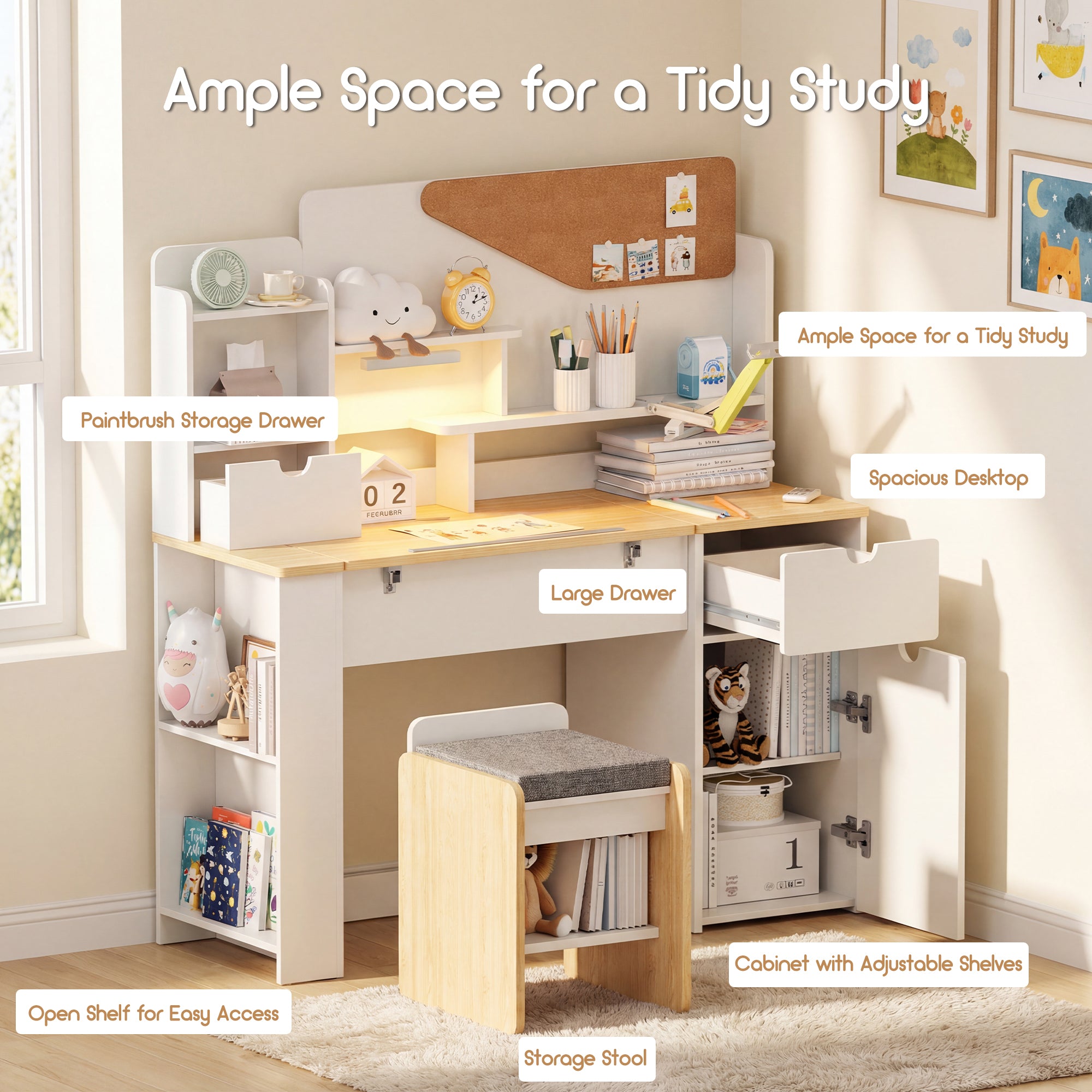 Advwin Multifunctional Kids Desk and Chair Set