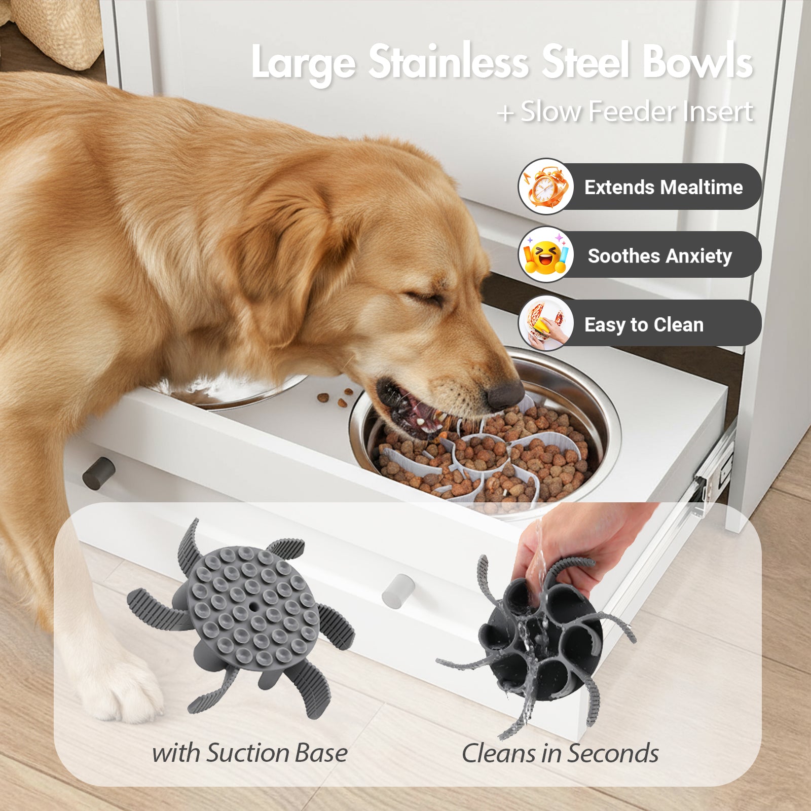 Advwin All-in-One Pet Feeding Cabinet