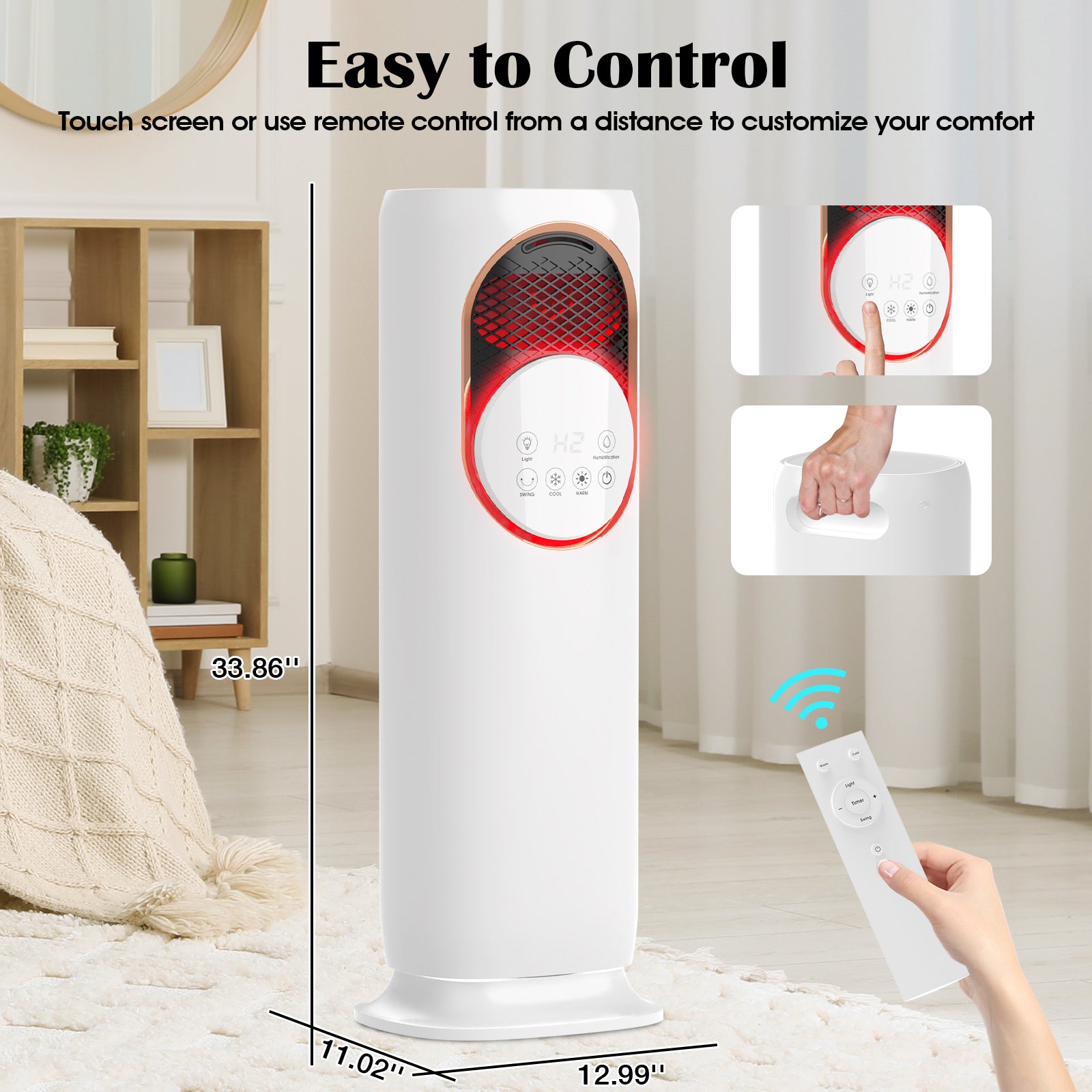 Air purifier sale heater fan humidifier combo