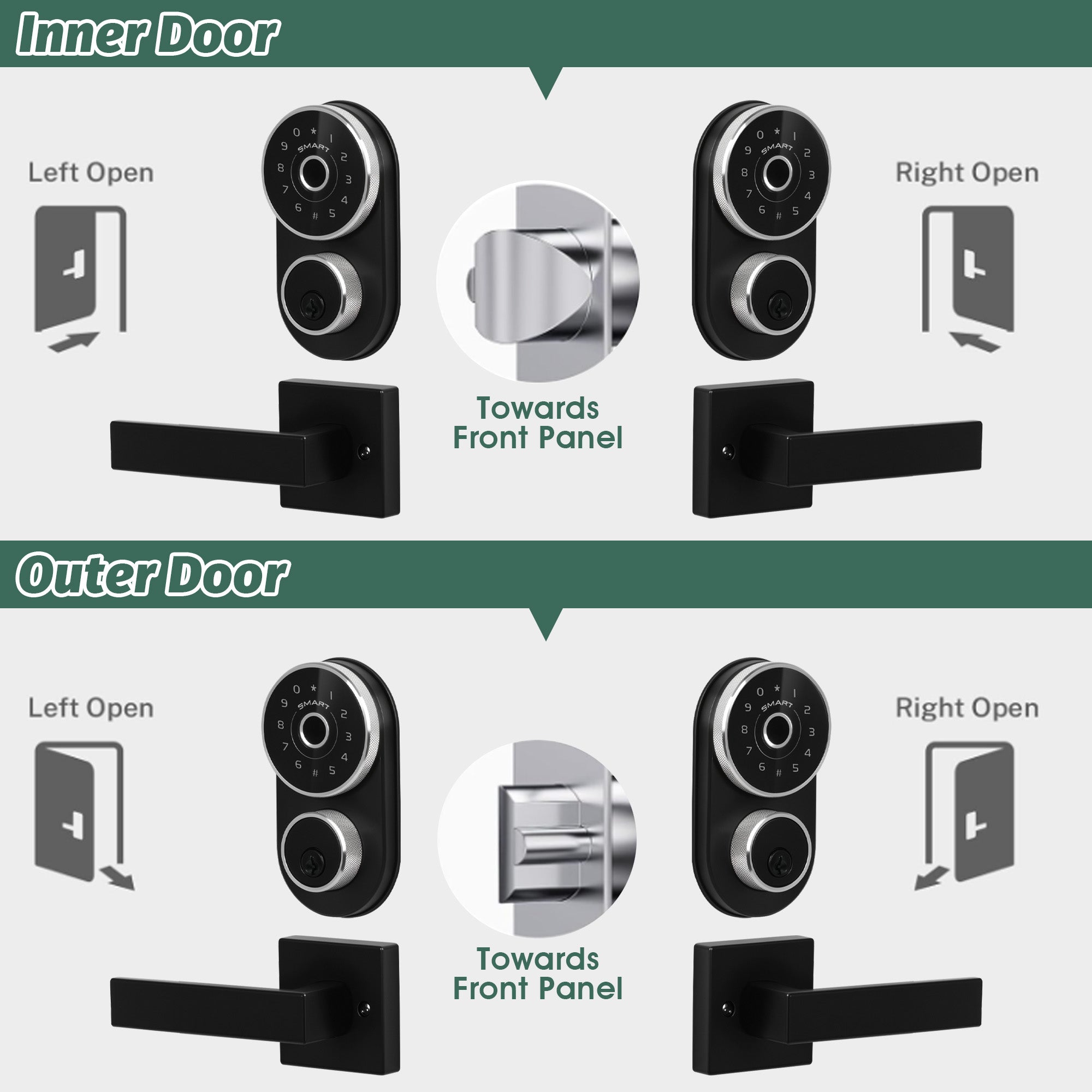 Advwin Smart Door Lock with Handle