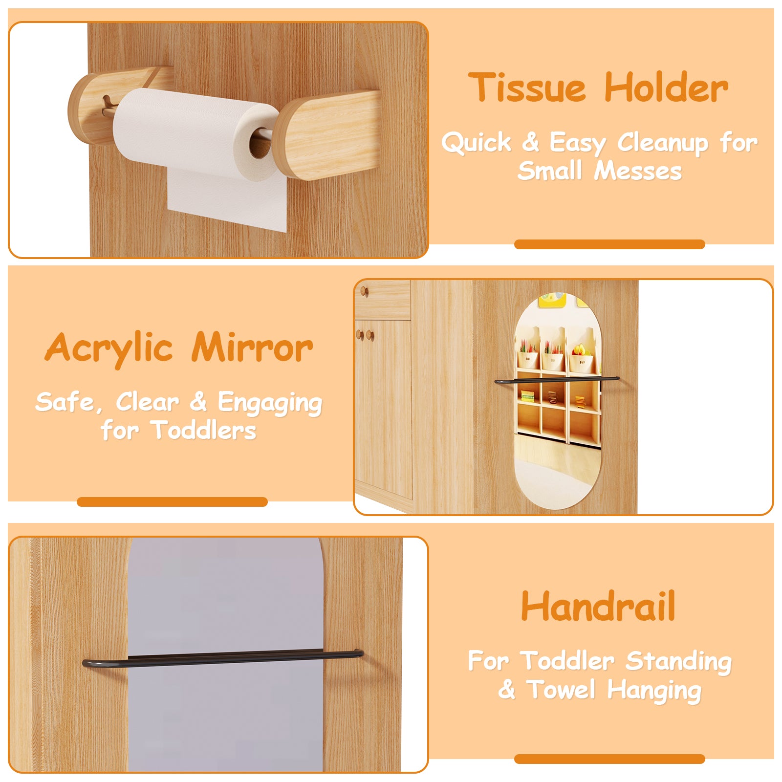 Advwin Changing Table with Stairs for Daycare & Home