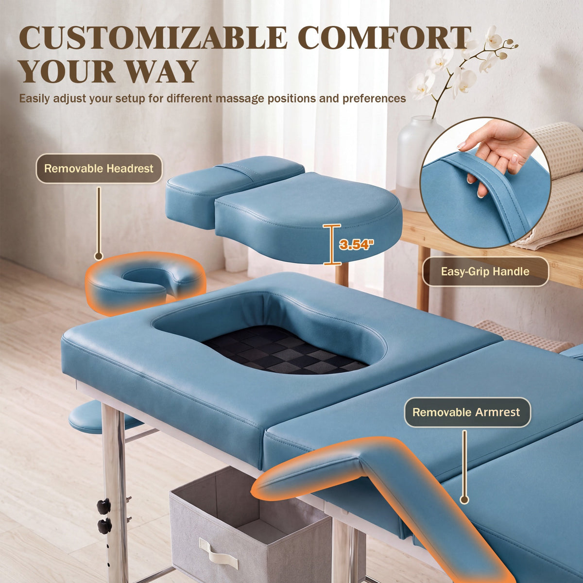 Advwin Massage Table w/ Chest & Abdominal Opening