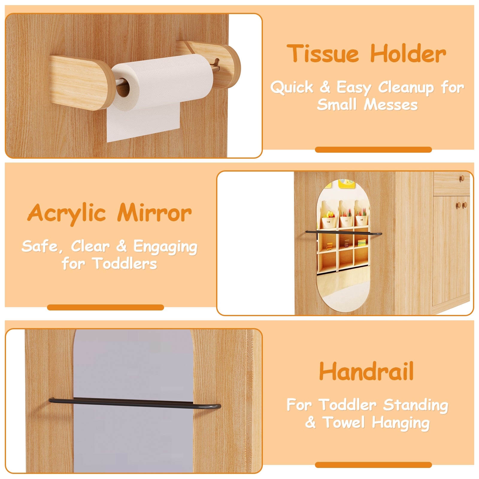 Advwin Changing Table with Stairs for Daycare & Home