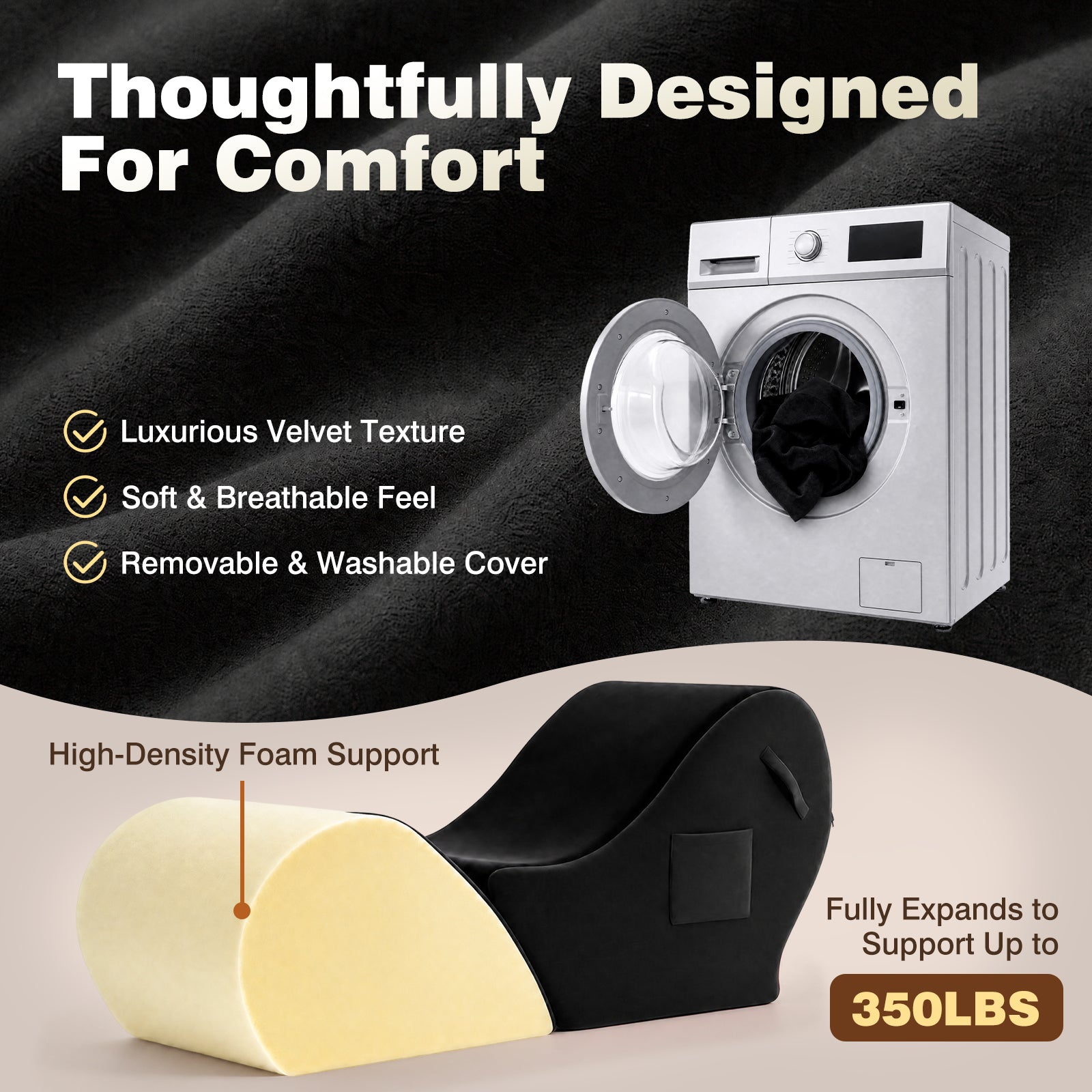 Advwin Convertible Yoga Chaise Lounge for Adults