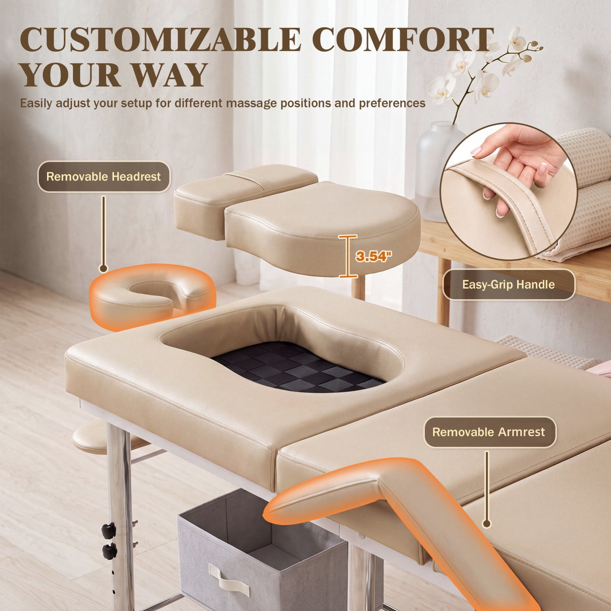 Advwin Massage Table w/ Chest & Abdominal Opening