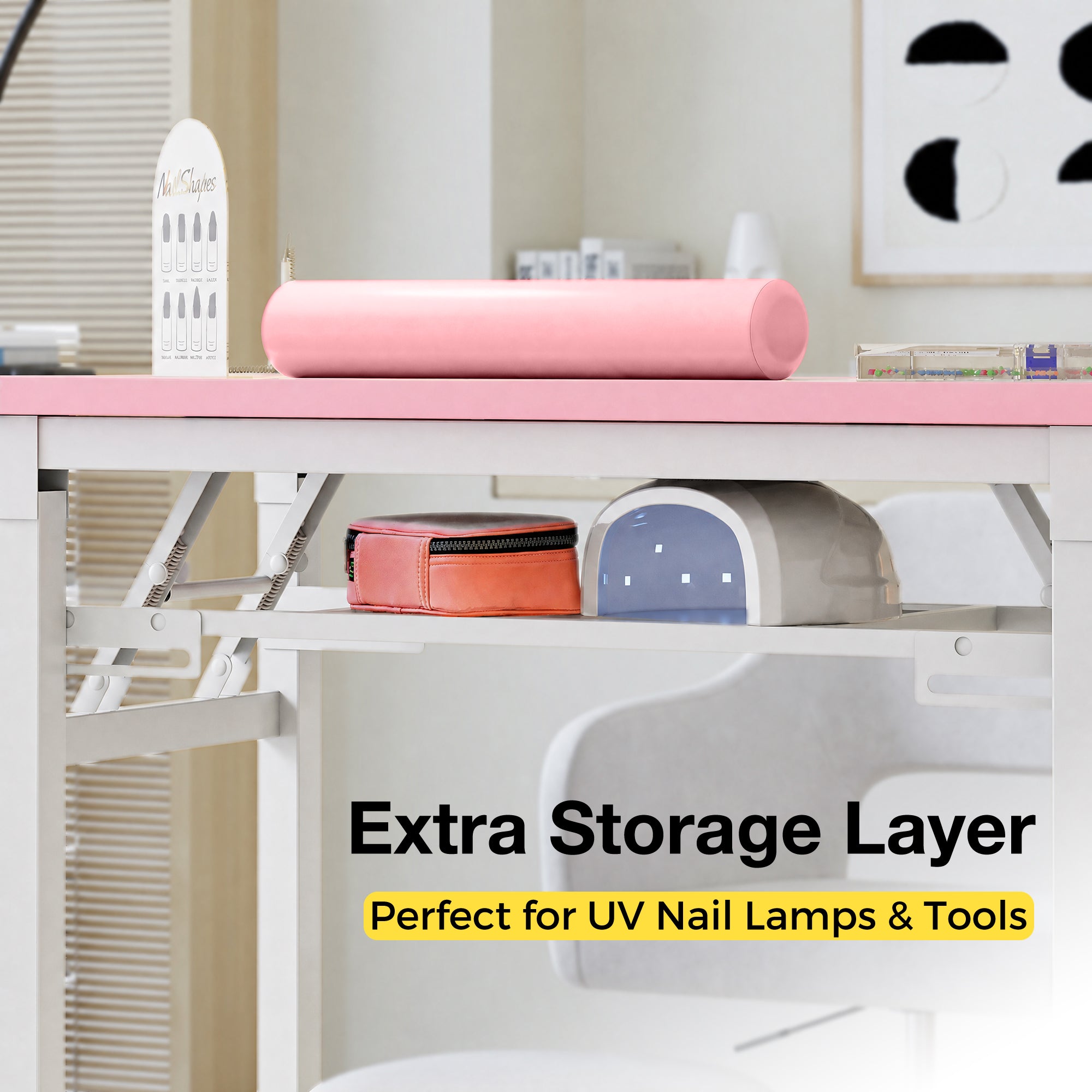 Advwin Nail Table w/ Dust Collector Portable