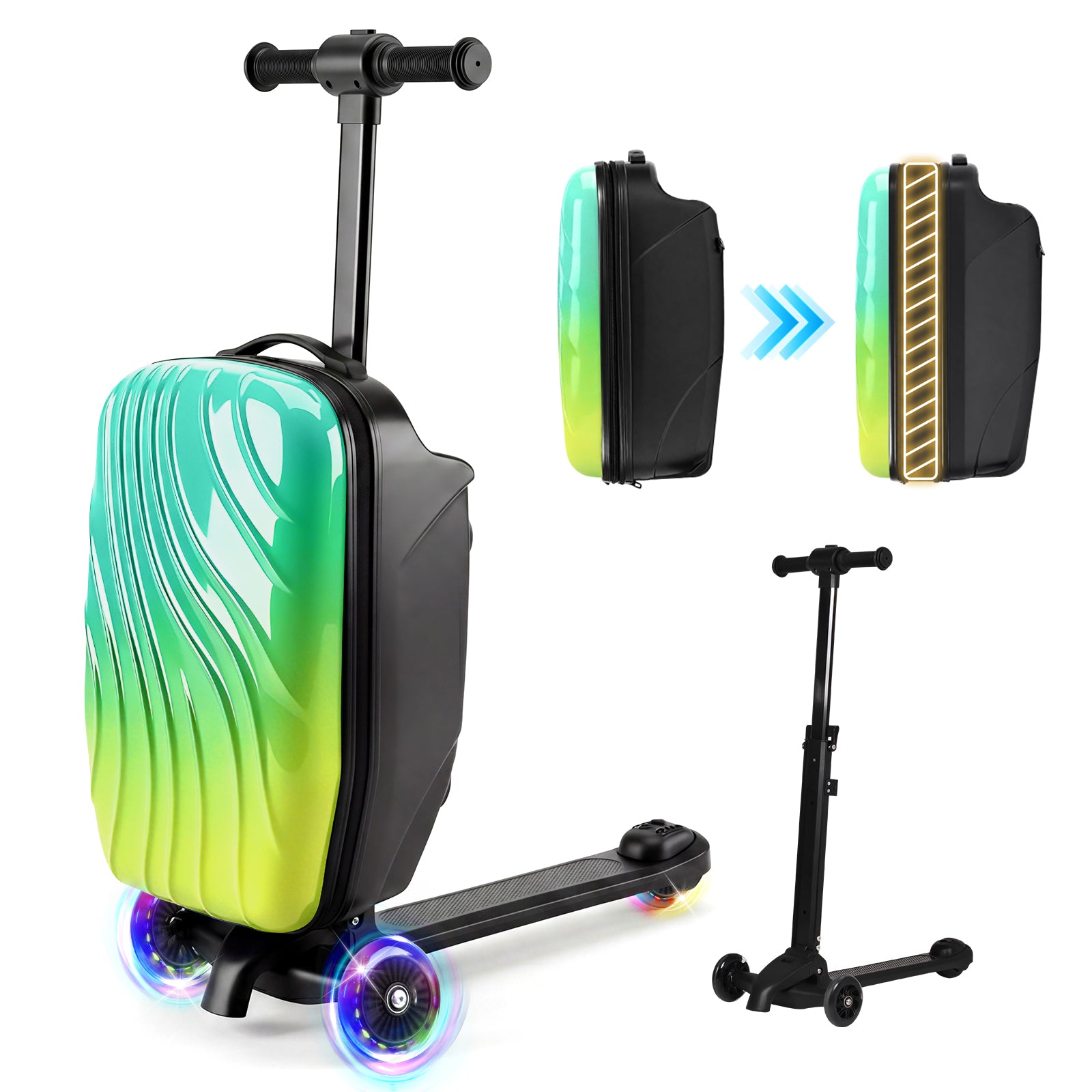 Advwin 4-in-1 Detachable Ride-On Suitcase for Kids
