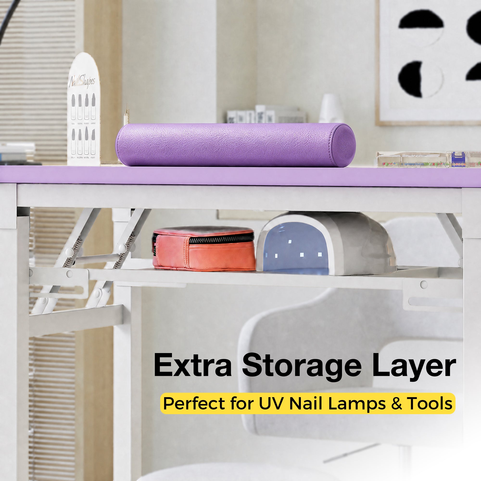 Advwin Nail Table w/ Dust Collector Portable
