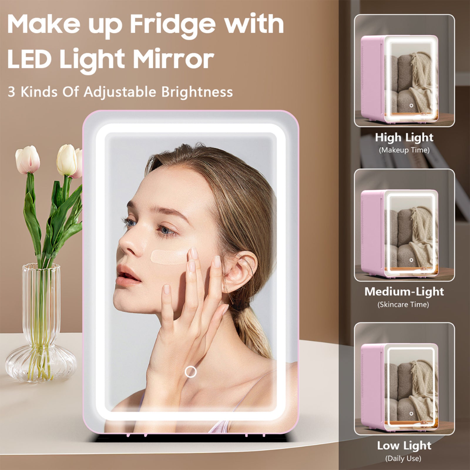Advwin 20L Skincare Mini Fridge with Mirror