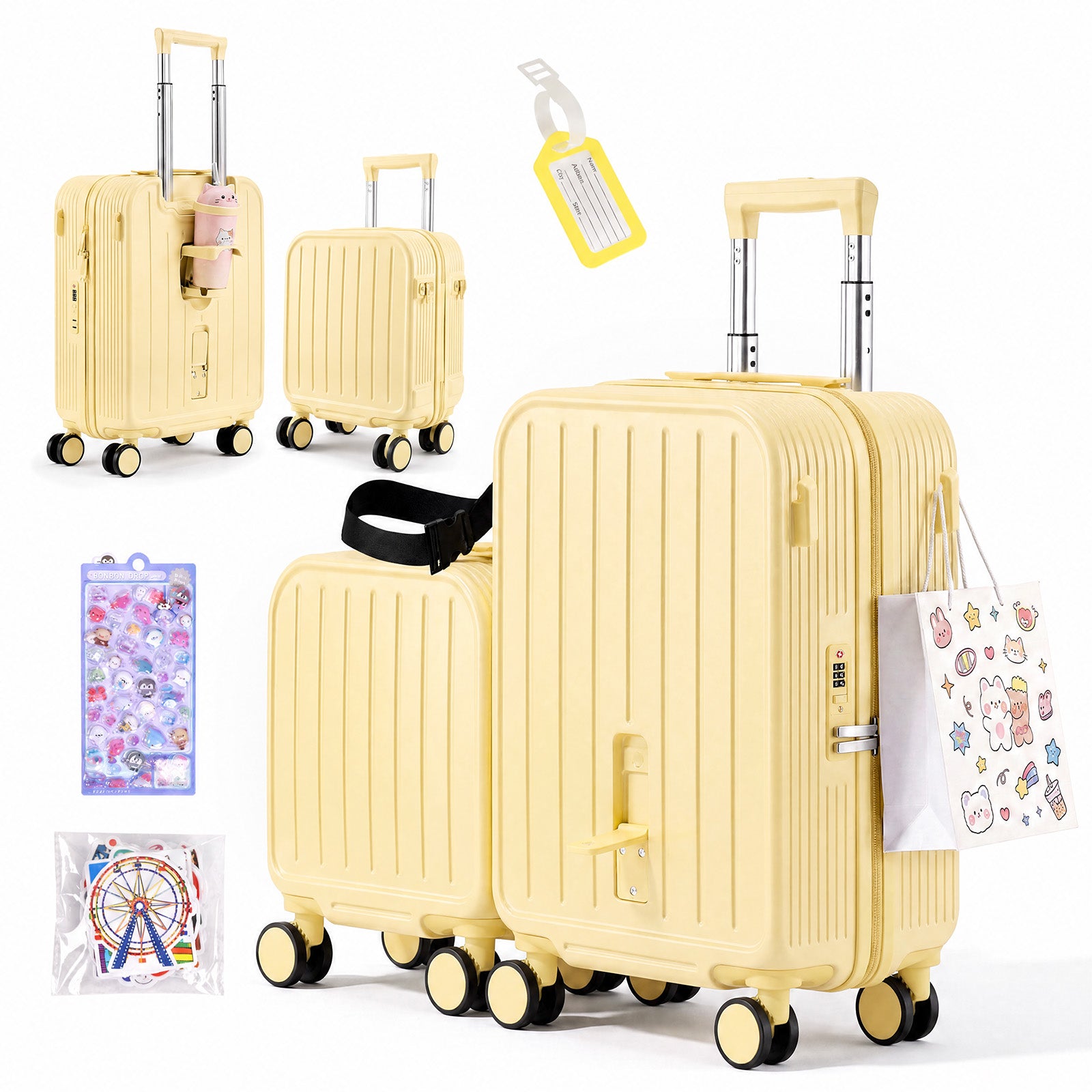 Advwin 2 Piece Ride On Suitcase Set for Kids