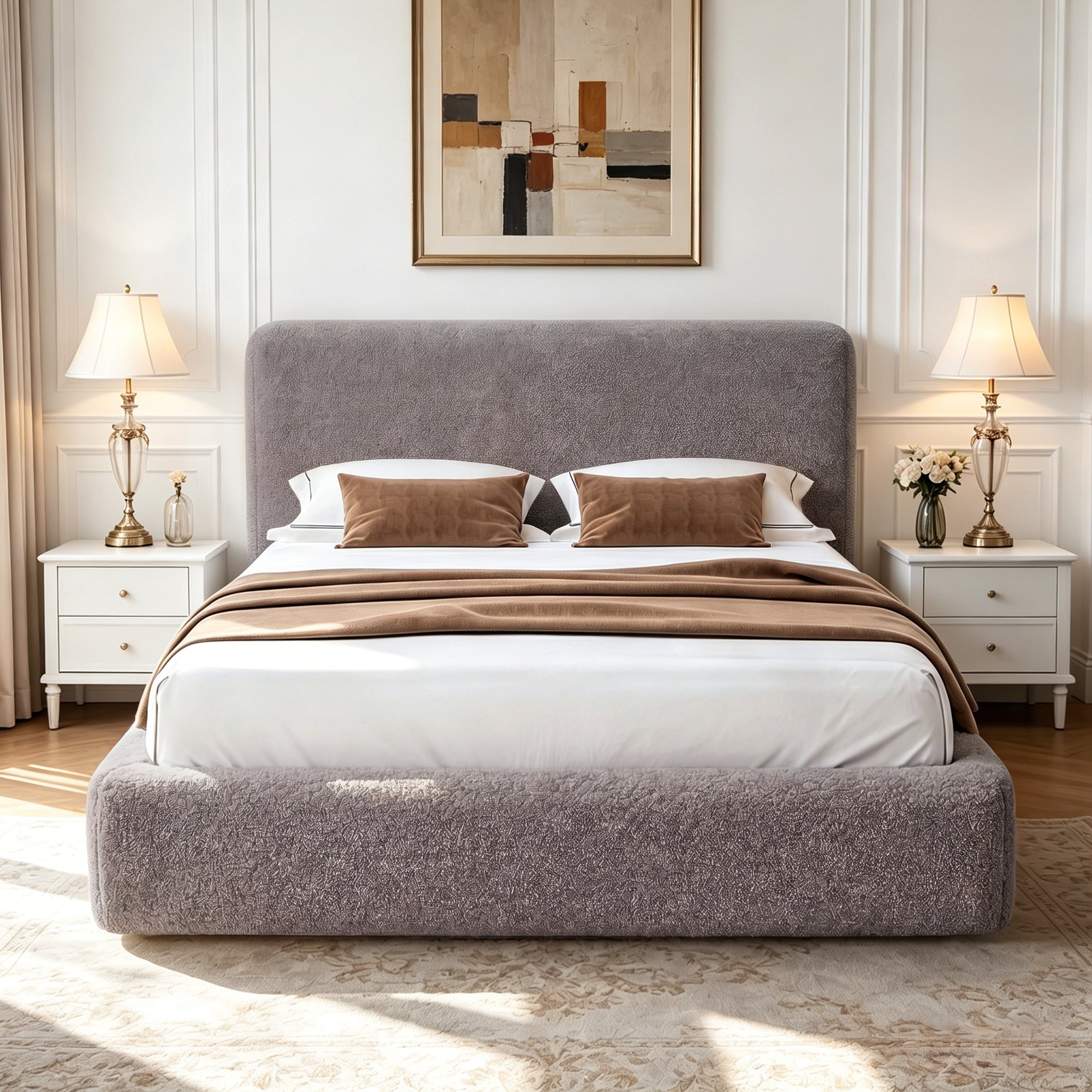 Advwin Cloud Bed Frame with Headboard