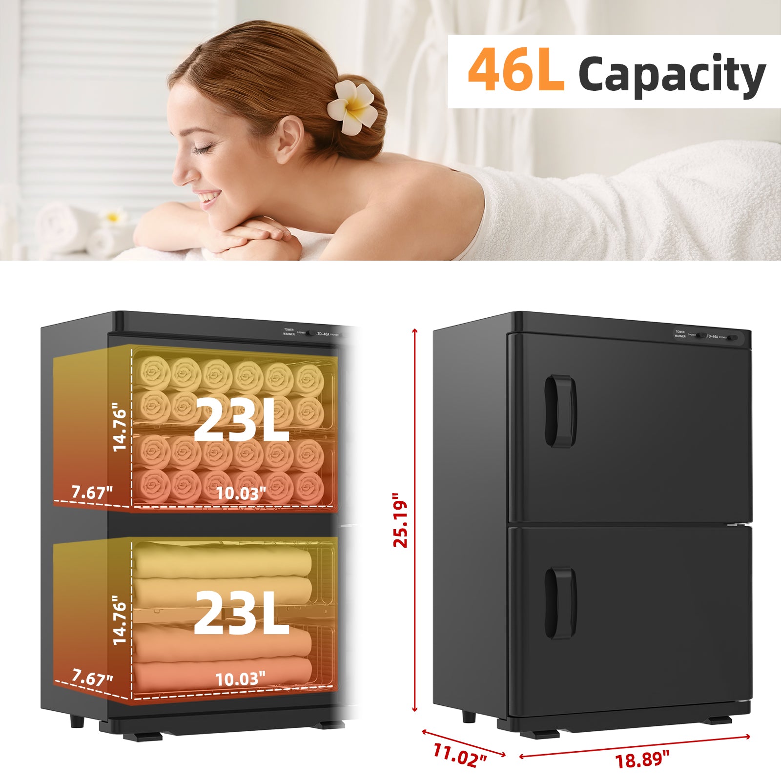 Advwin 46L Hot Towel Warmer Large Capacity