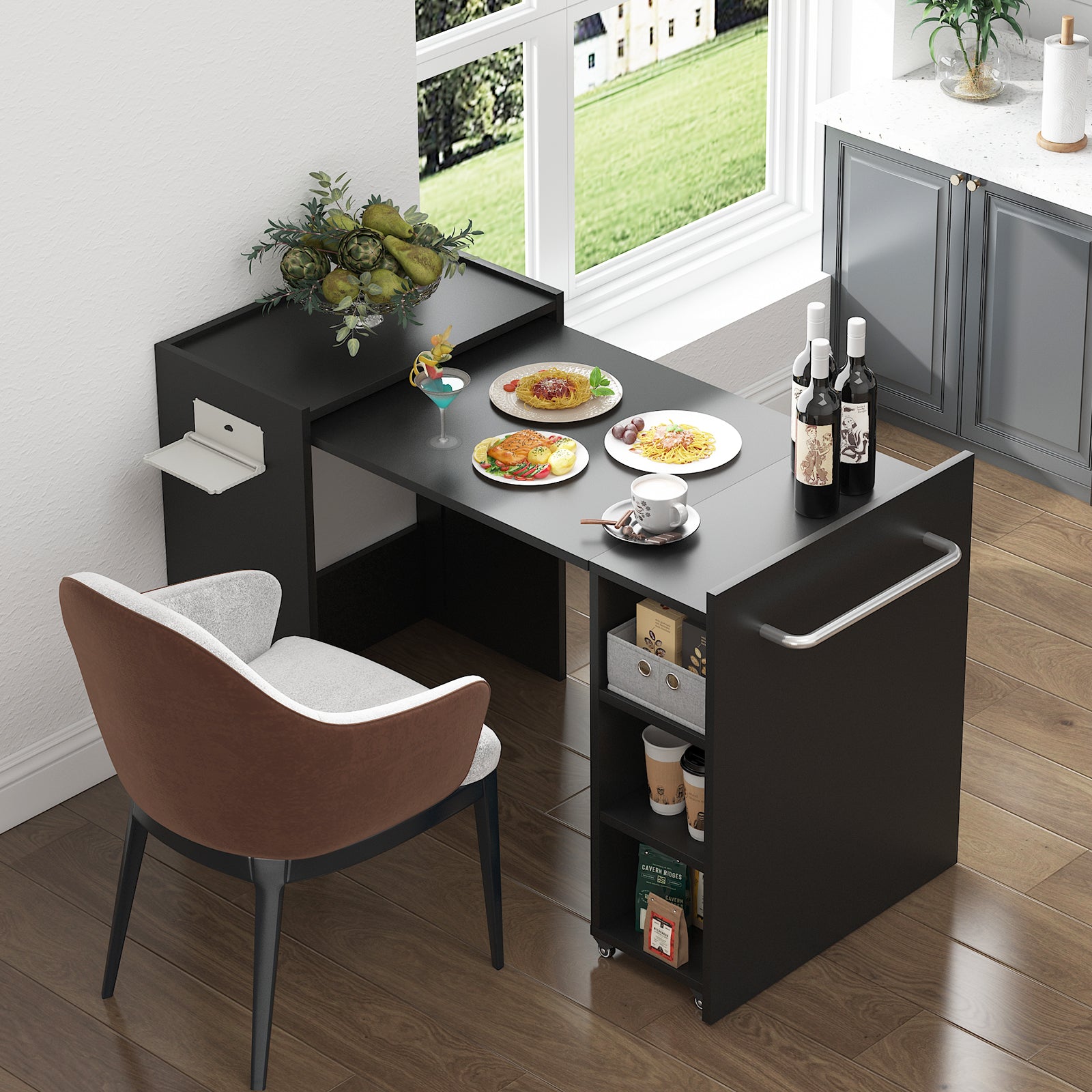 Advwin Multipurpose Folding with Storage Drawer Manicure Table