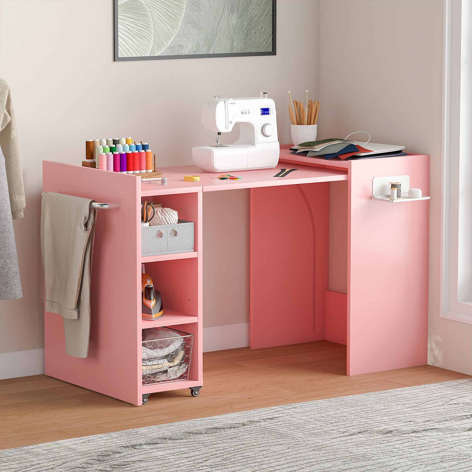 Advwin Multipurpose Folding with Storage Drawer Manicure Table