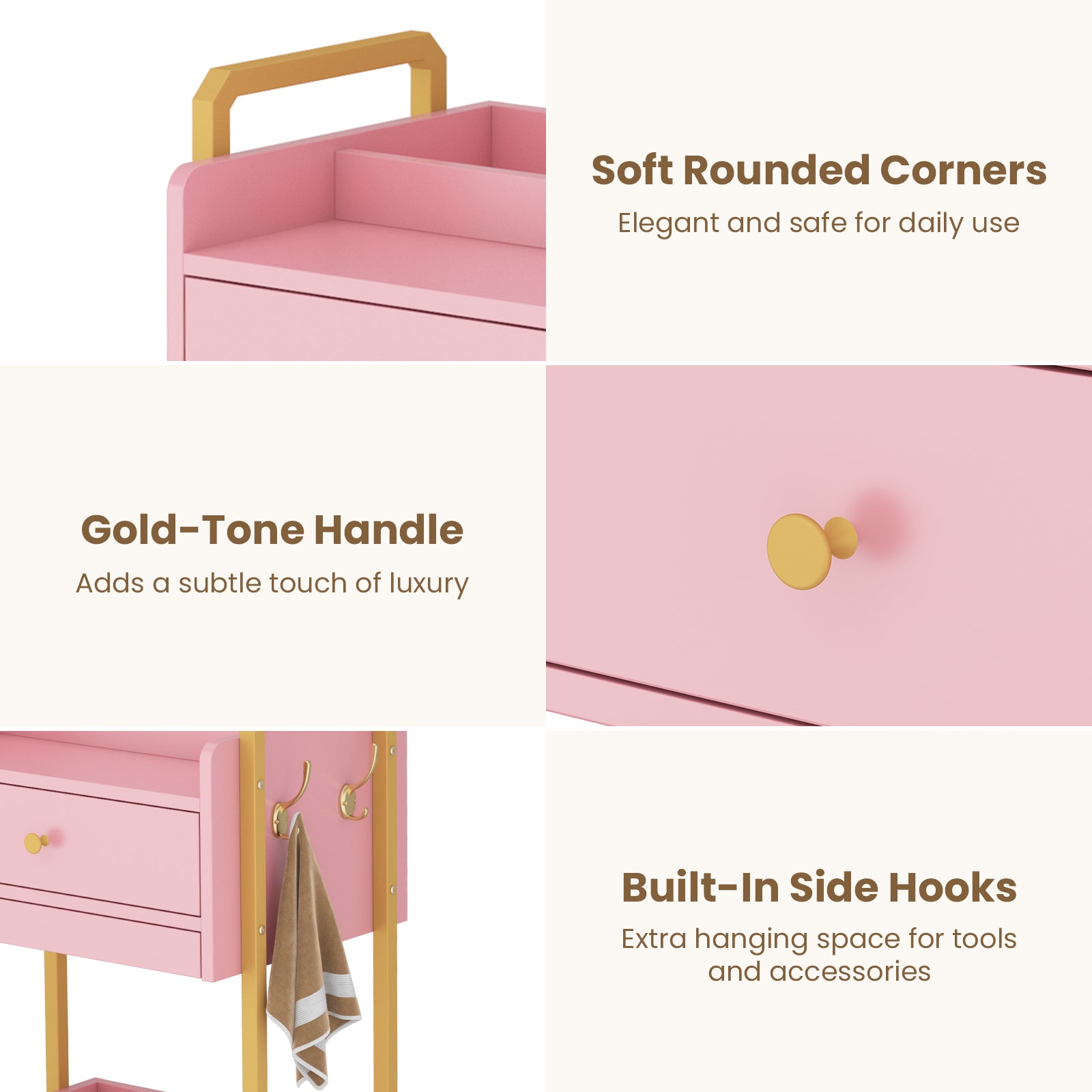 Advwin Spa Salon Trolley with Storage Cabinet