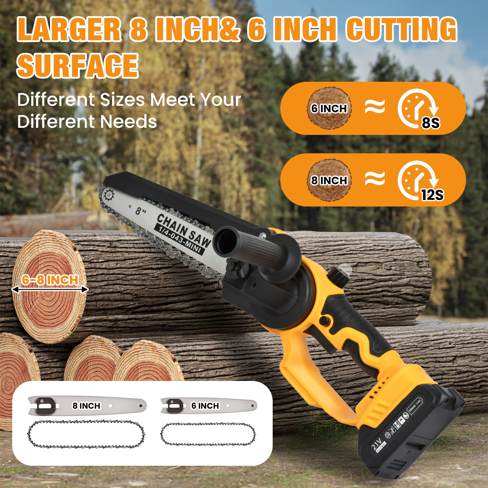 Advwin 2-in-1 Cordless Electric Chainsaw