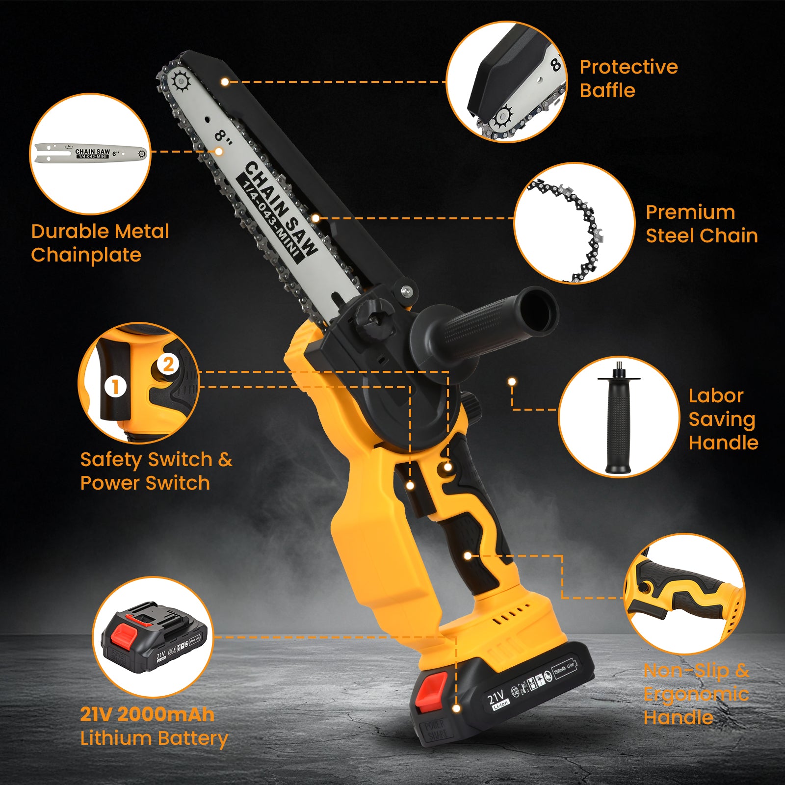 Advwin 2-in-1 Cordless Electric Chainsaw