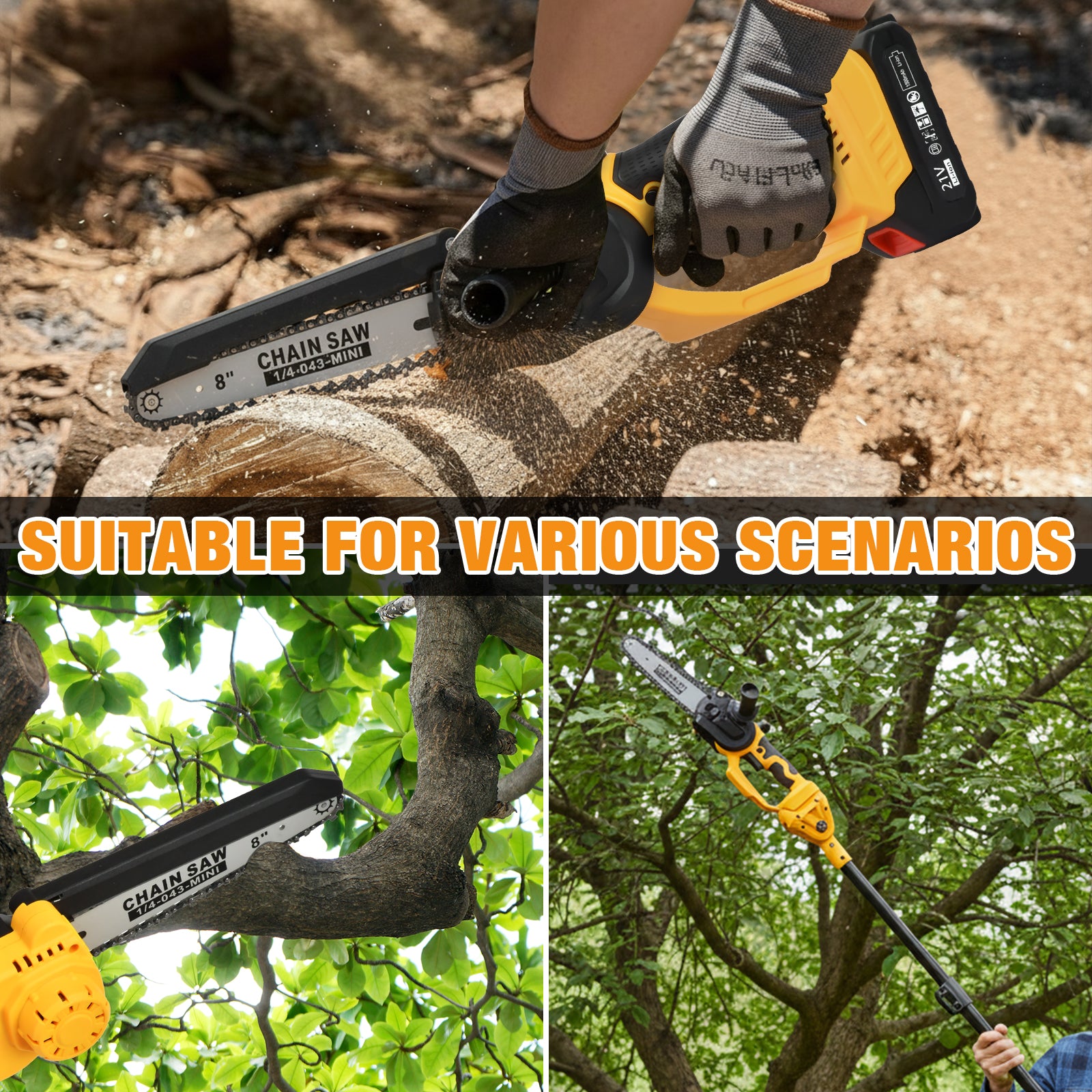 Advwin 2-in-1 Cordless Electric Chainsaw