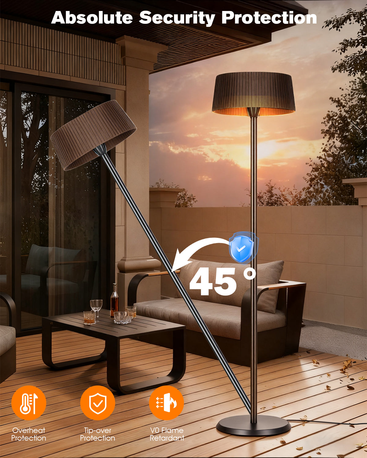 Advwin Electric Infrared Patio Heater 1500W