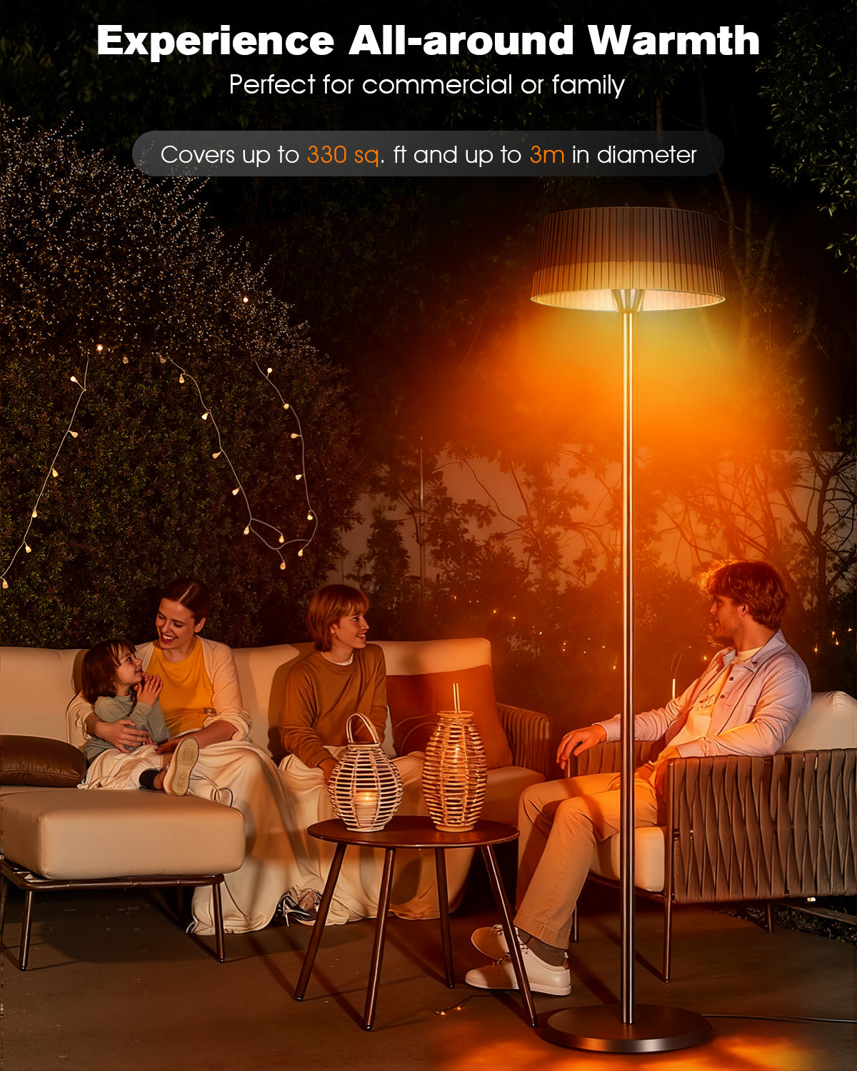 Advwin Electric Infrared Patio Heater 1500W